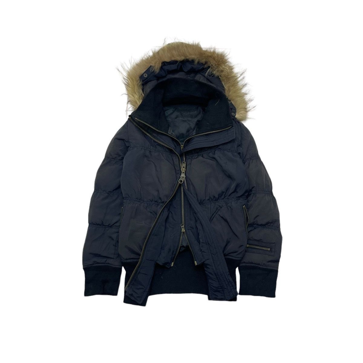 Japanese Brand Live Boat Puffer Snorkel Parka Faux Fur Jacket Size M / US 6-8 / IT 42-44 - 2 Thumbnail