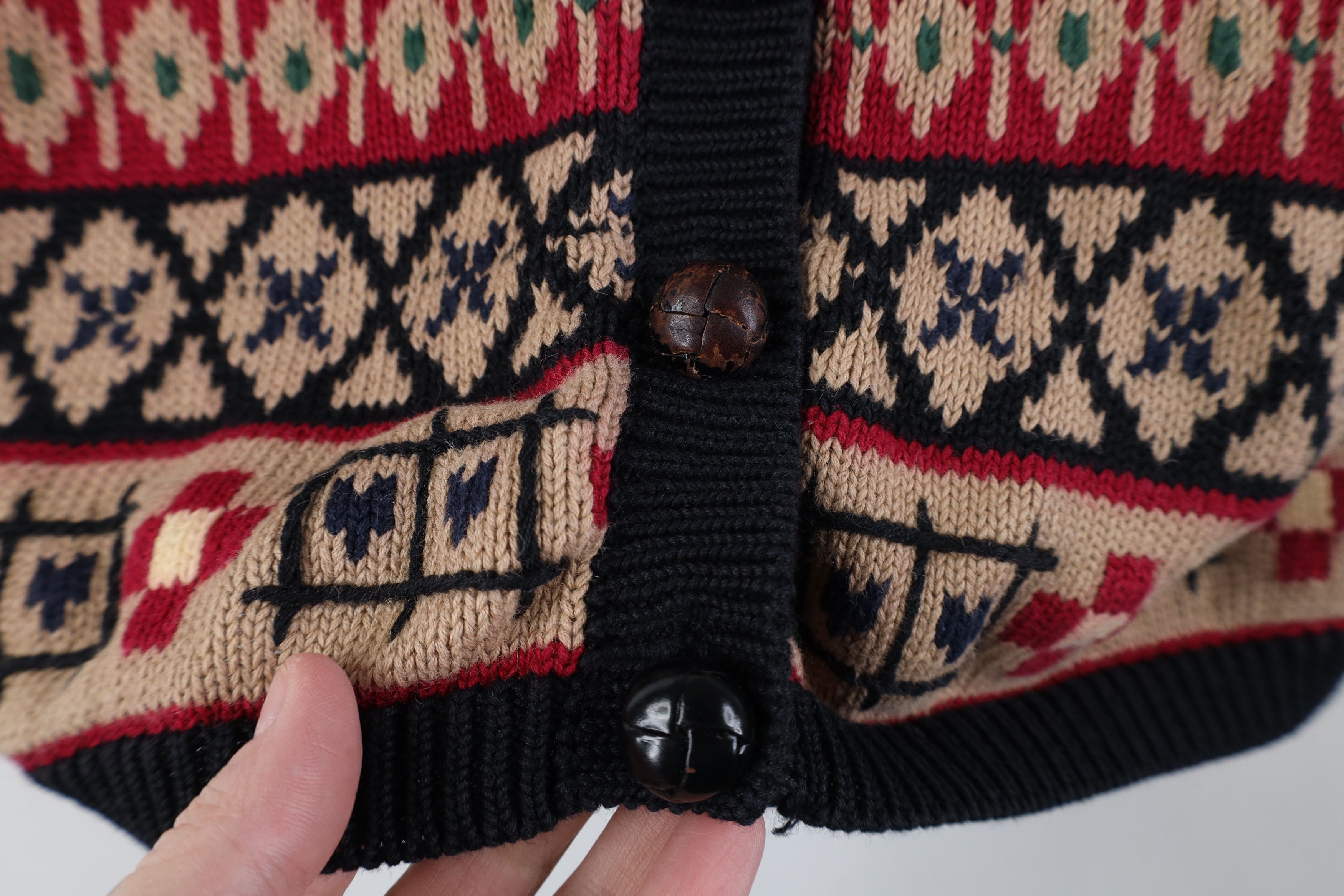 Vintage Vintage 90s Streetwear Fair Isle Teddy Bear Knit Vest Size M / US 6-8 / IT 42-44 - 4 Thumbnail