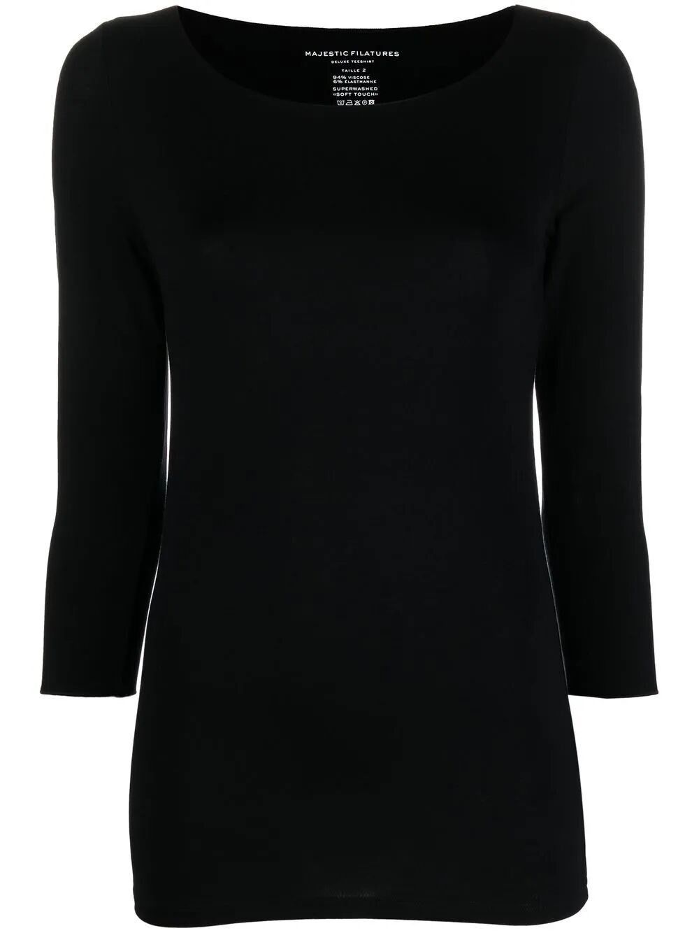 MAJESTIC FILATURES `Adele` 3/4 Sleeve T-Shirt Size XS / US 0-2 / IT 36-38 - 1 Thumbnail