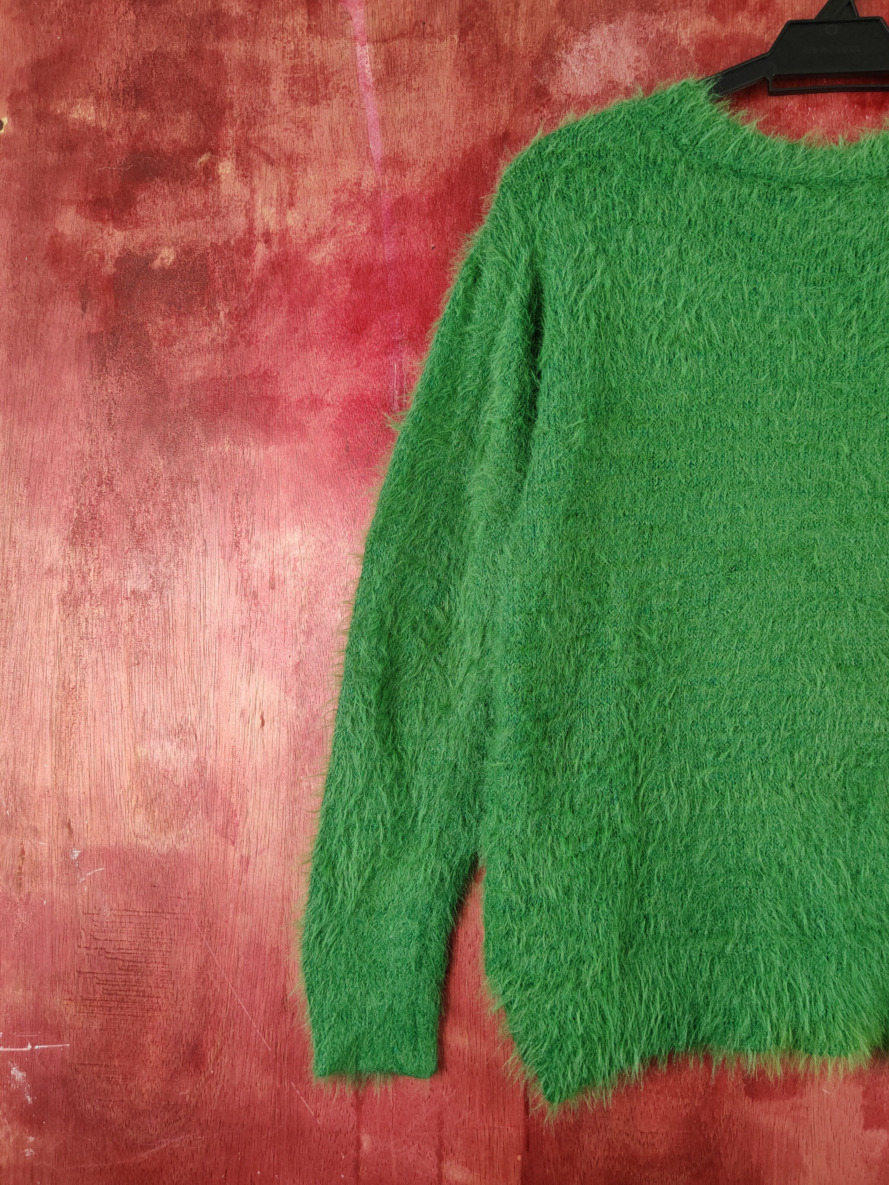 Japanese Brand × Vintage Vintage Khalita Green Fur Mohair Knitwear Size L / US 10 / IT 46 - 8 Thumbnail