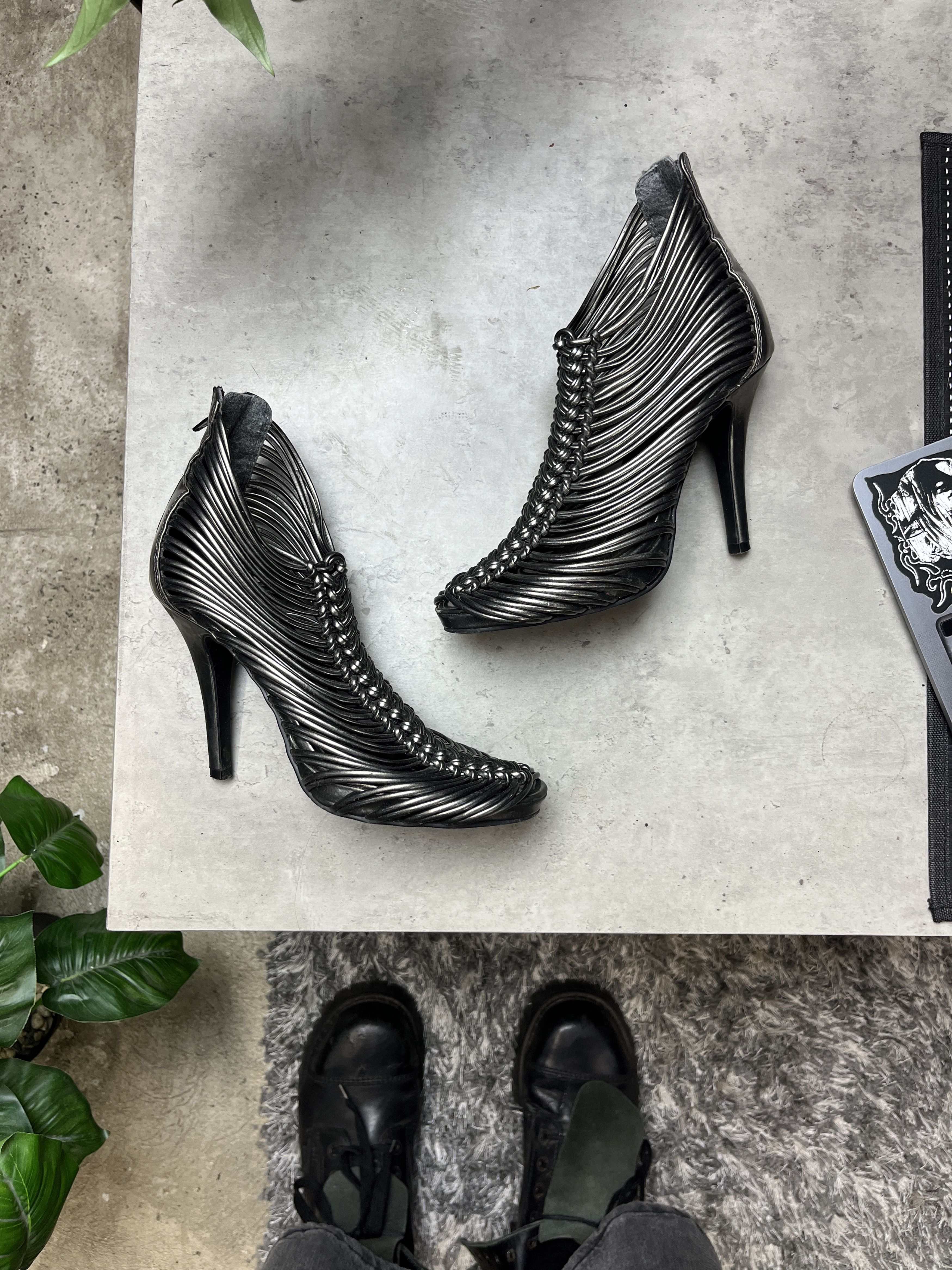 Other 2000s STRAPPY CAGE STILETTO BOOTIES - 5150 Size US 8 / IT 38 - 1 Thumbnail