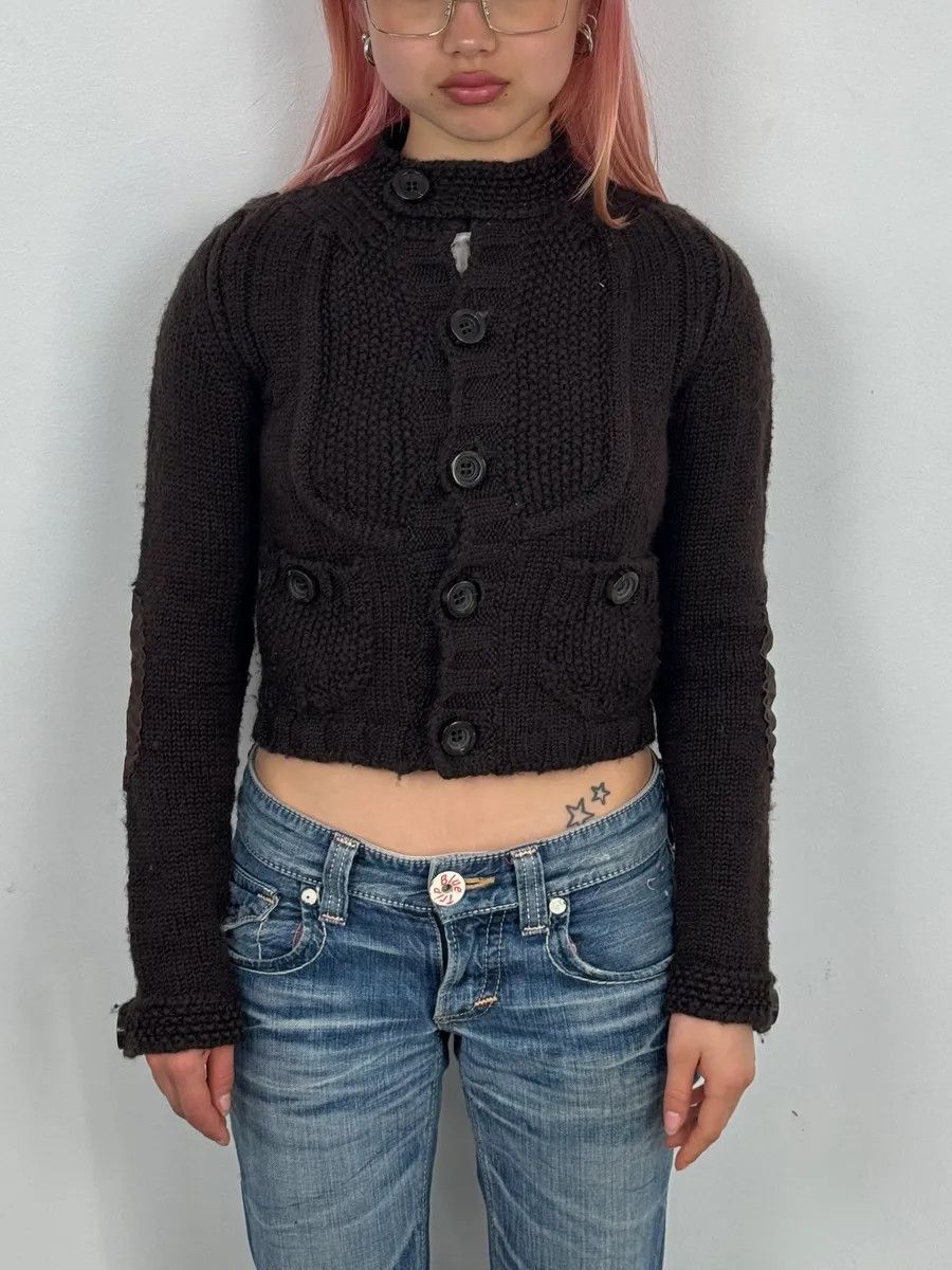 Dsquared2 AW2007 Dsquared2 Brown Wool Buttoned Cardigan Sweater Size S / US 4 / IT 40 - 2 Thumbnail