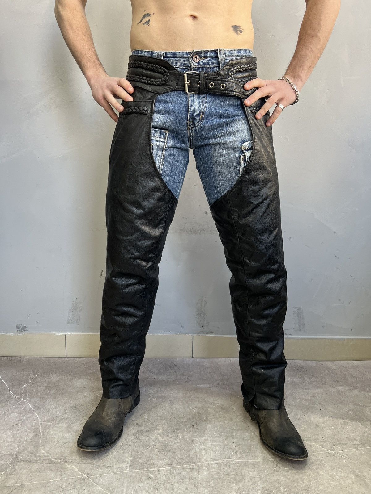 Harley Davidson Leather Moto Harley Davidson y2k Comme des garçons style Size US 32 / EU 48 - 1 Thumbnail