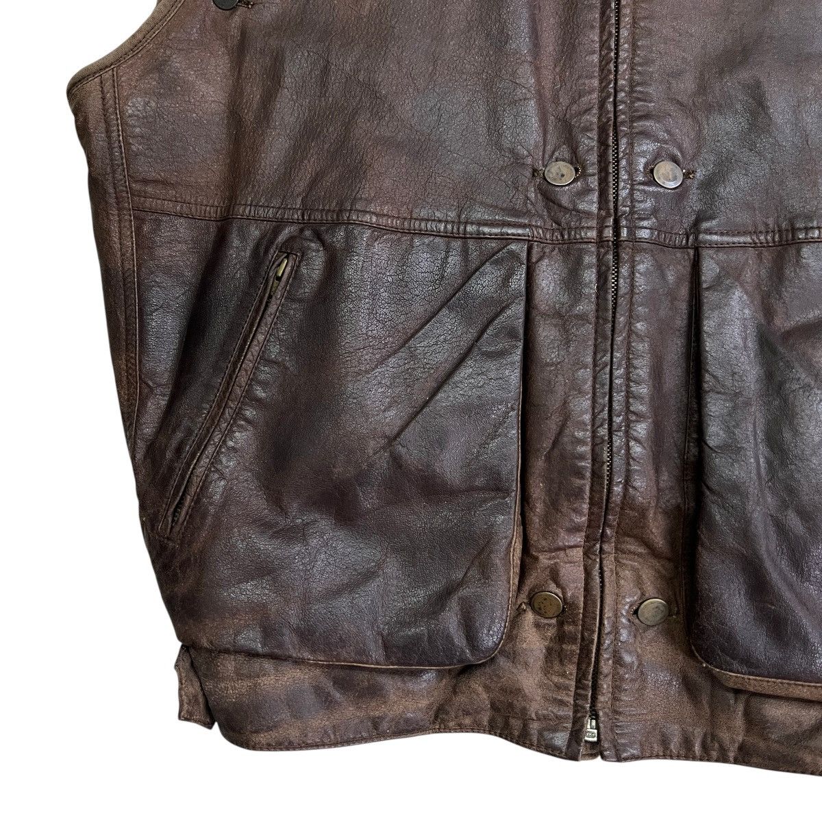 Issey Miyake 🔥 80s Issey Miyake Men Cargo Cowhide Leather shearling liner Size US M / EU 48-50 / 2 - 10 Thumbnail