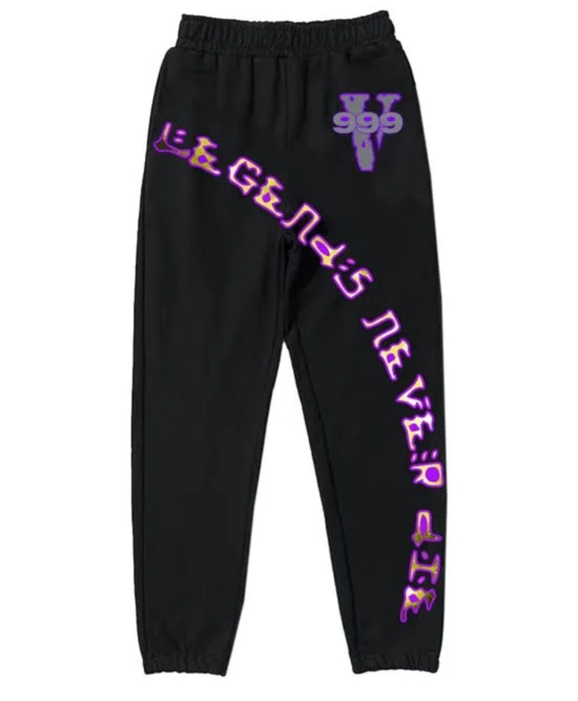 Image of Juice Wrld X Vlone 999 Sweatpants in Black, Men's (Size 30)