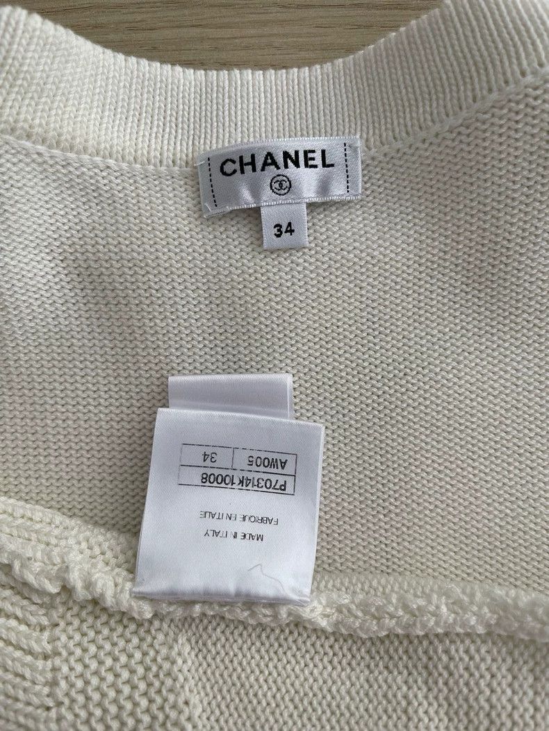 Chanel Chanel 23c cream white retro long sleeves Size XXS / US 00 / IT 34 - 3 Thumbnail