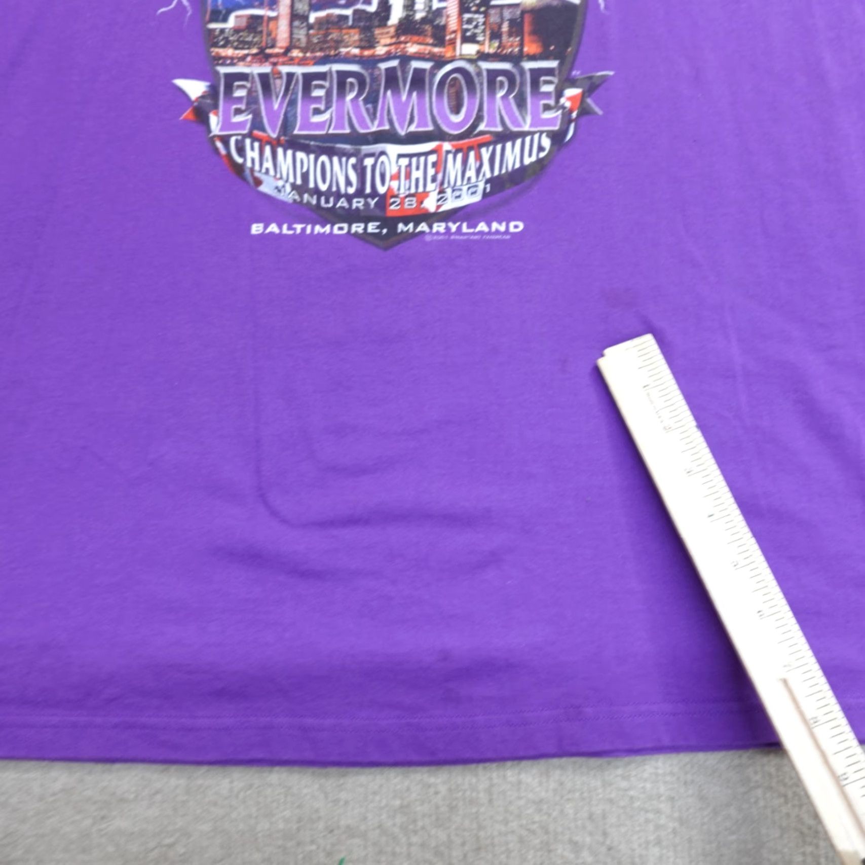 Champion VINTAGE Baltimore Ravens Shirt 2XL Purple Superbowl Champions 2001 Jersey T-Shirt Men Purple Ravens 2001 Boys Mens Size US XXL / EU 58 / 5 - 4 Thumbnail