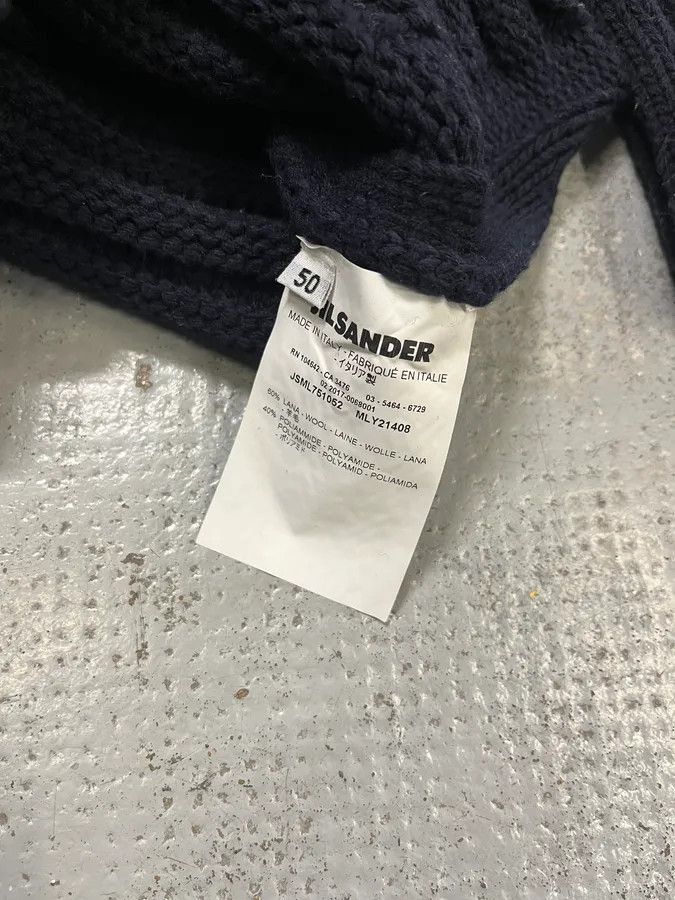 Jil Sander Jil Sander Navy Wool Irregular Sweater Size US M / EU 48-50 / 2 - 9 Thumbnail