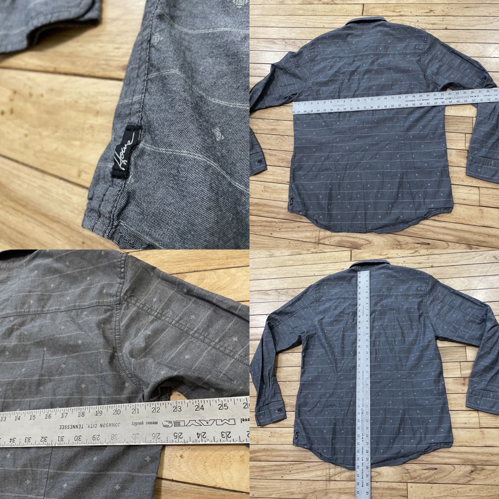 Vintage HOWE Shirt Men XL Polka Dots Print Western Talisman AOP Pockets XL Gray Stripe Size US XL / EU 56 / 4 - 8 Thumbnail