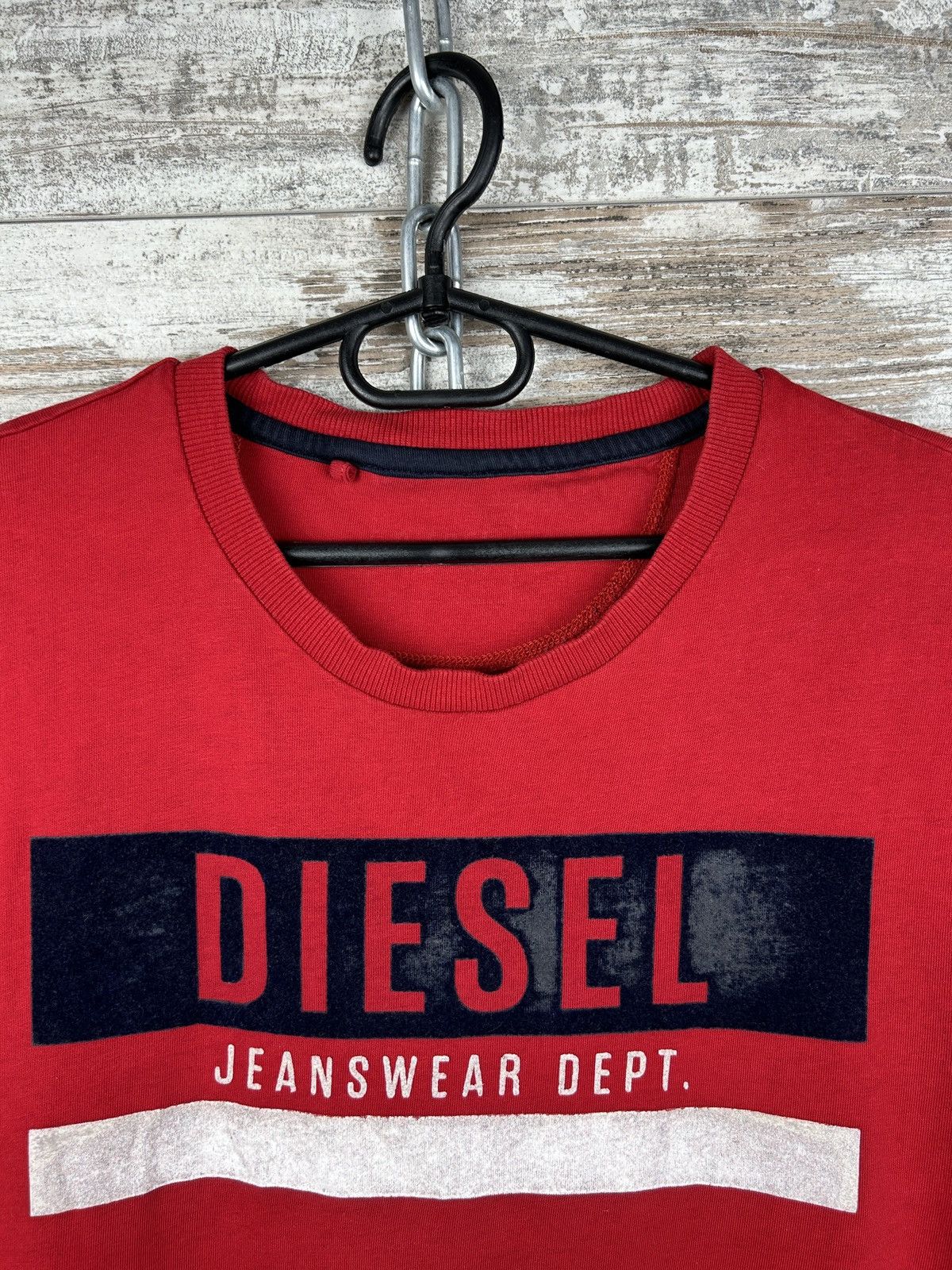 Diesel × Vintage Mens Vintage Diesel big logo centre T-shirt tee streetwear Size US M / EU 48-50 / 2 - 2 Thumbnail