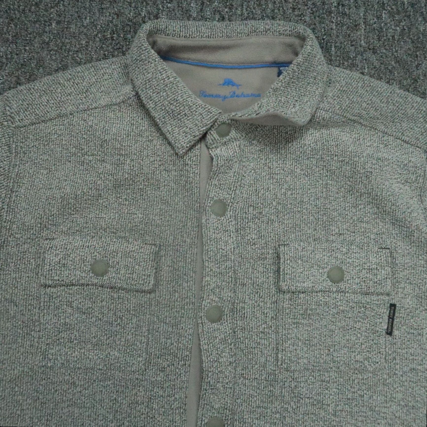 Tommy Bahama Tommy Bahama Jacket Mens Large Large Shirt Jacket Pockets Snap Wool Blend Size US L / EU 52-54 / 3 - 2 Thumbnail