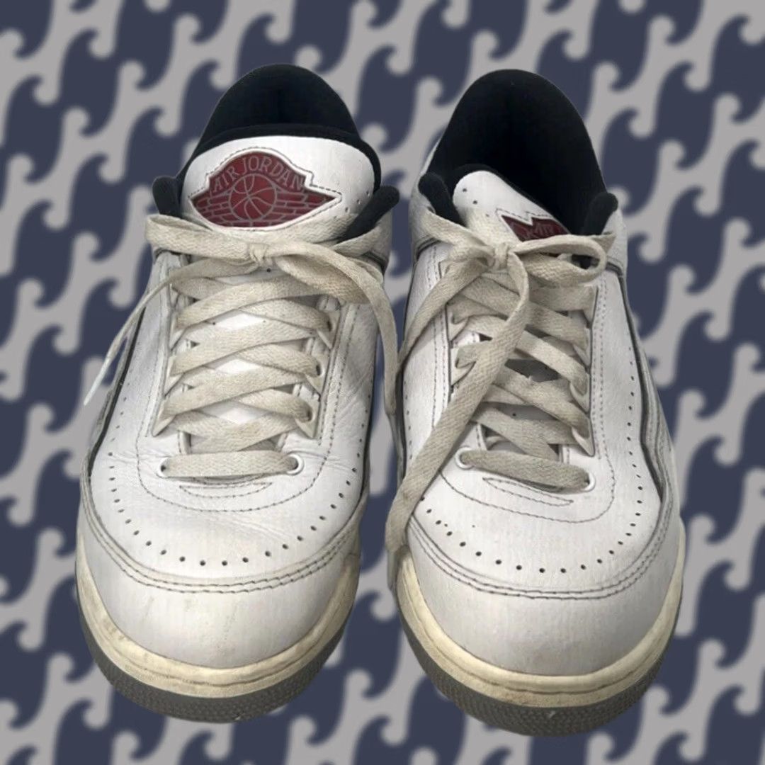 Jordan Brand Nike Air Jordan 2 Low White Black Red FD0383-148 Men’s 9.5 Retro OG Sneaker Size US 10 / EU 43 - 1 Thumbnail