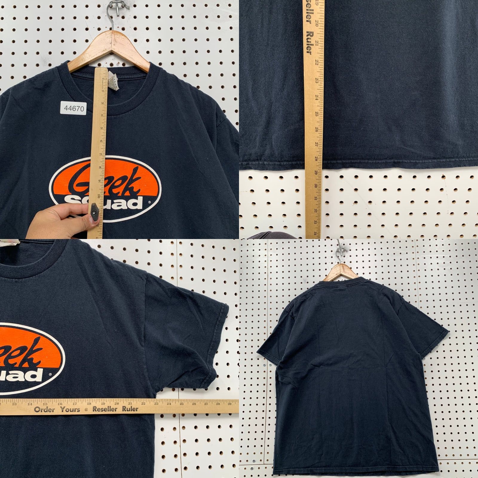 Fruit Of The Loom VINTAGE Geek Squad Shirt Mens XL Black Cyber Punk Best Buy Short Sleeve Employee Mall Size US XL / EU 56 / 4 - 8 Thumbnail