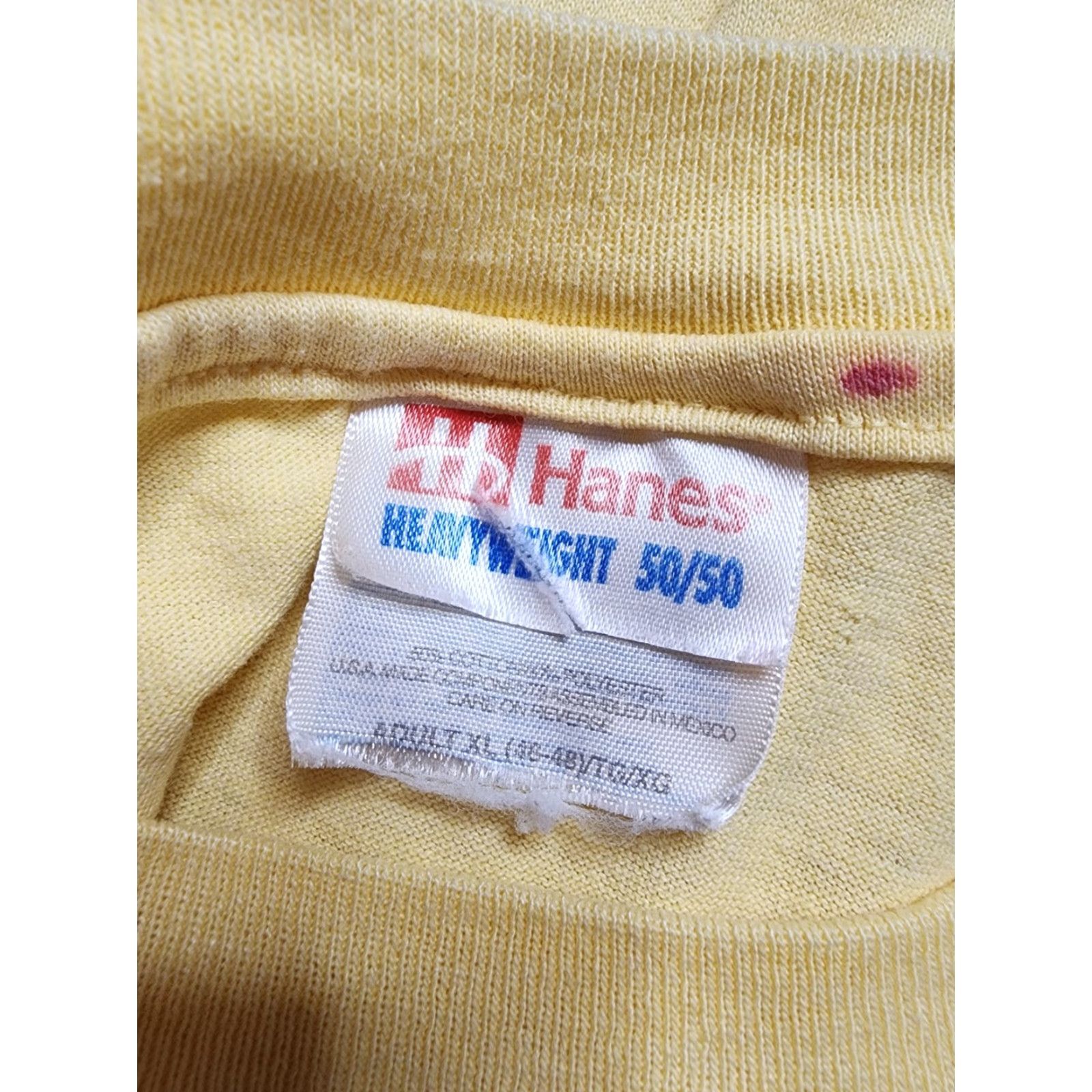 Hanes VINTAGE Hanes Shirt XL Yellow Florida Travel Souvenir T-Shirt 90s Mens Size US XL / EU 56 / 4 - 5 Thumbnail