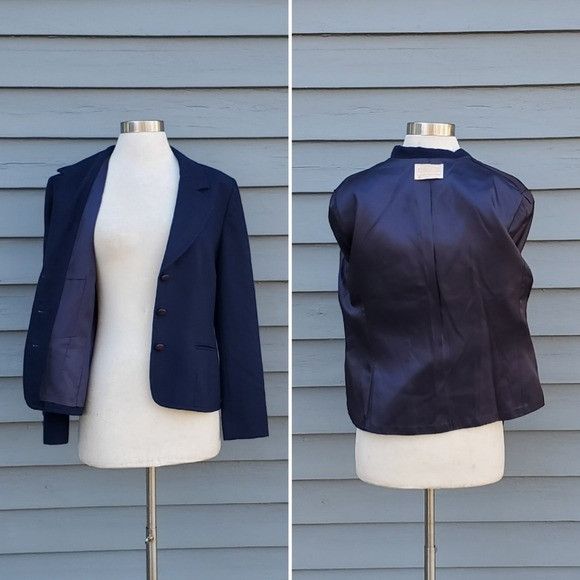 Pendleton Vintage 80s Pendleton Retro Navy Blue Wool Preppy Acadamia 3 Size M / US 6-8 / IT 42-44 - 2 Thumbnail