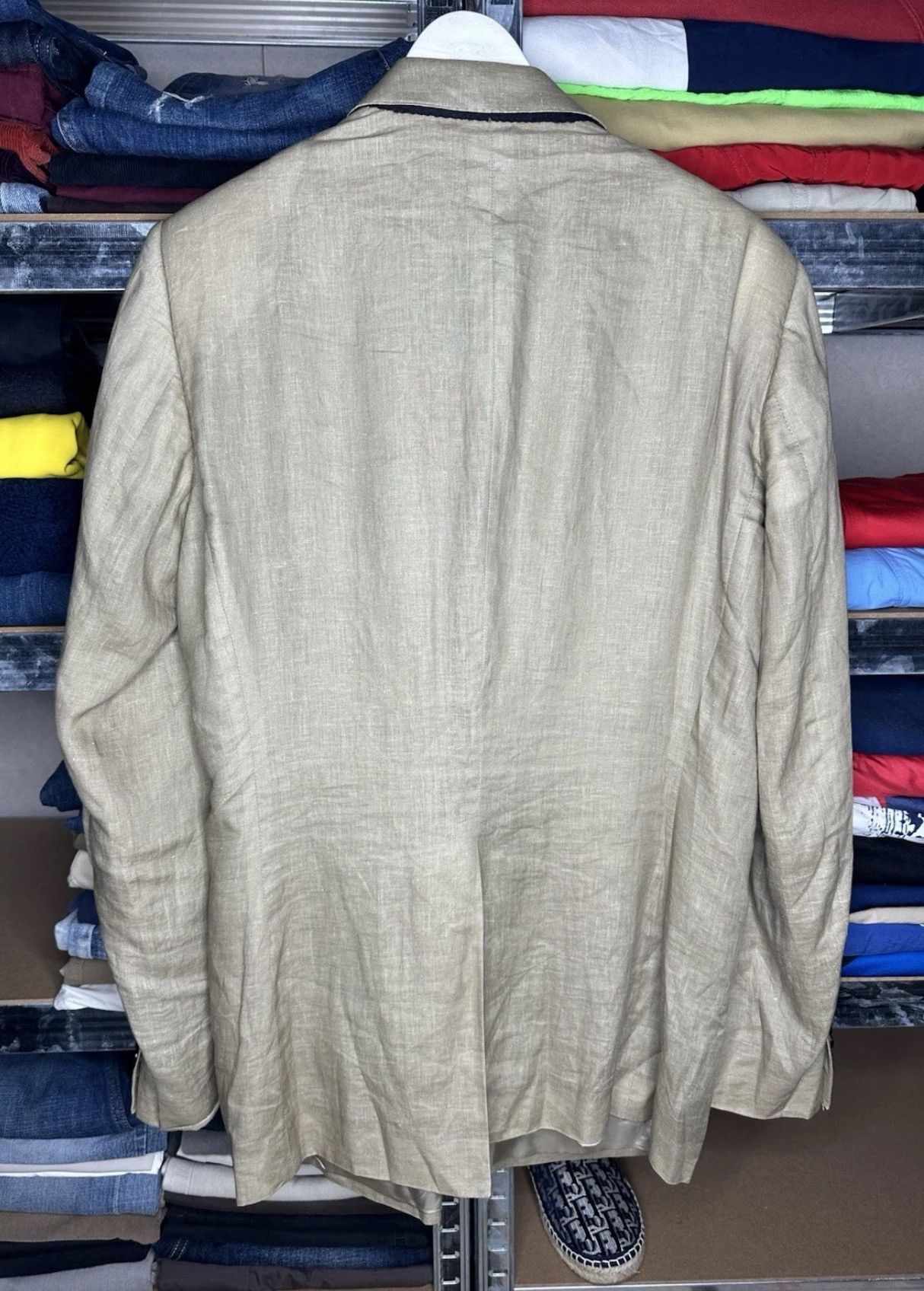 Burberry Burberry Linen Size IT 54 Archive Suit Blazer Jacket Size 54R - 2 Thumbnail