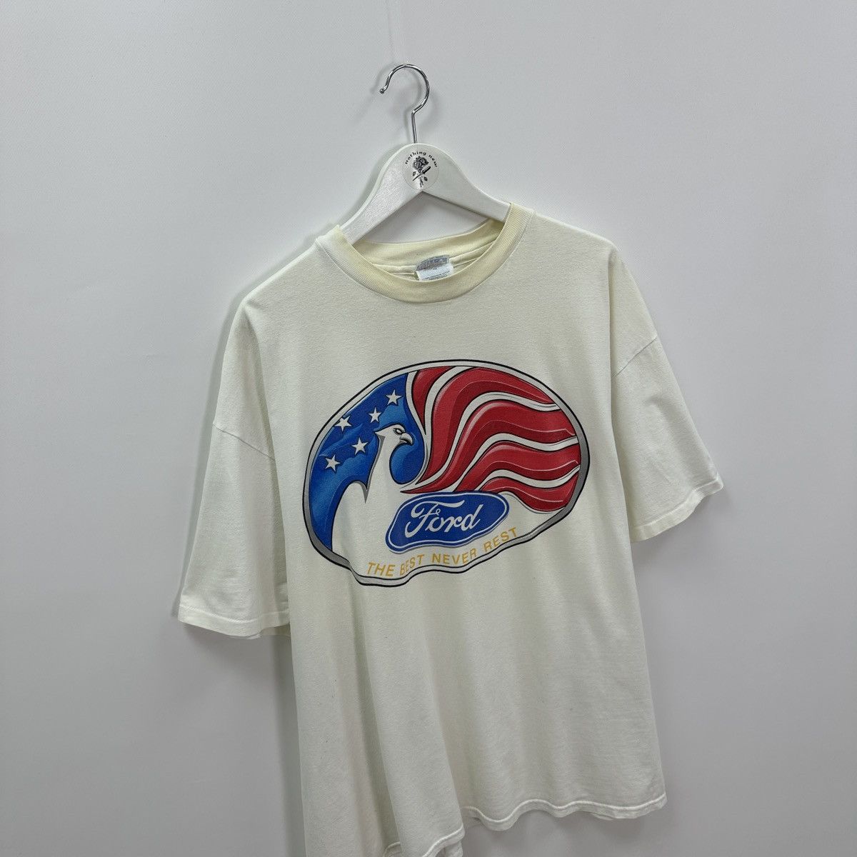 Vintage Vintage 90s Ford Tbe Best Never Rest USA tee car emblem y2k Size US XXL / EU 58 / 5 - 3 Thumbnail