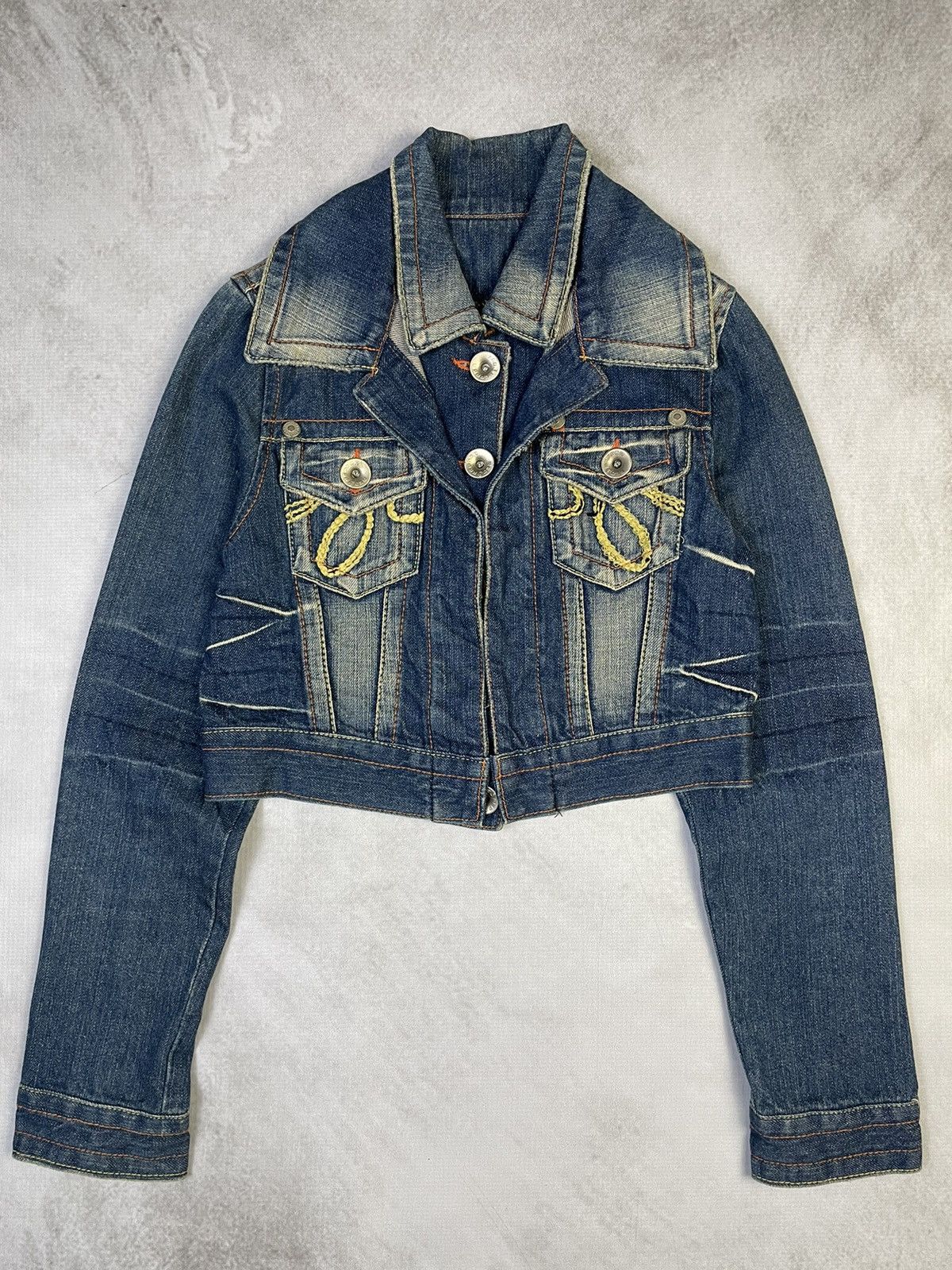 Hysteric Glamour Y2k Red Pepper Cropped Denim Jacket Size S / US 4 / IT 40 - 1 Thumbnail