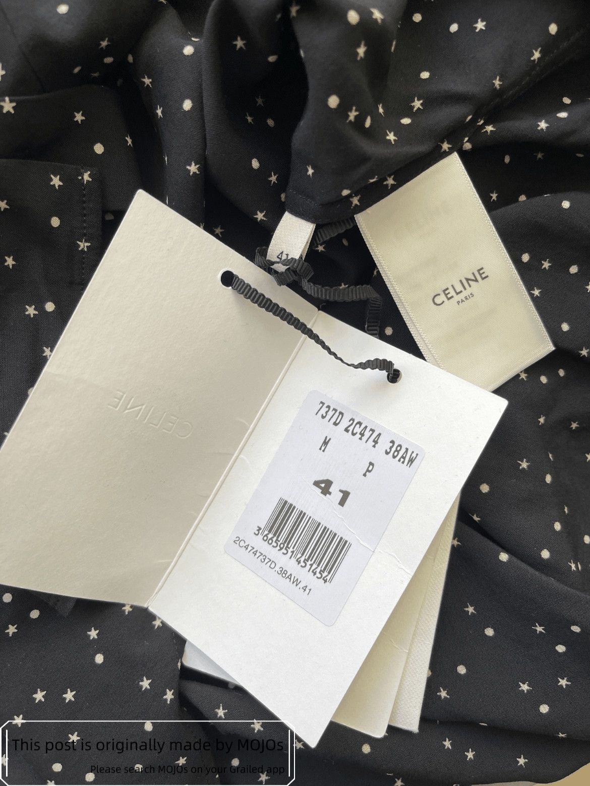 Celine Sz 41 Celine Star Pattern Shirt Size US L / EU 52-54 / 3 - 4 Thumbnail
