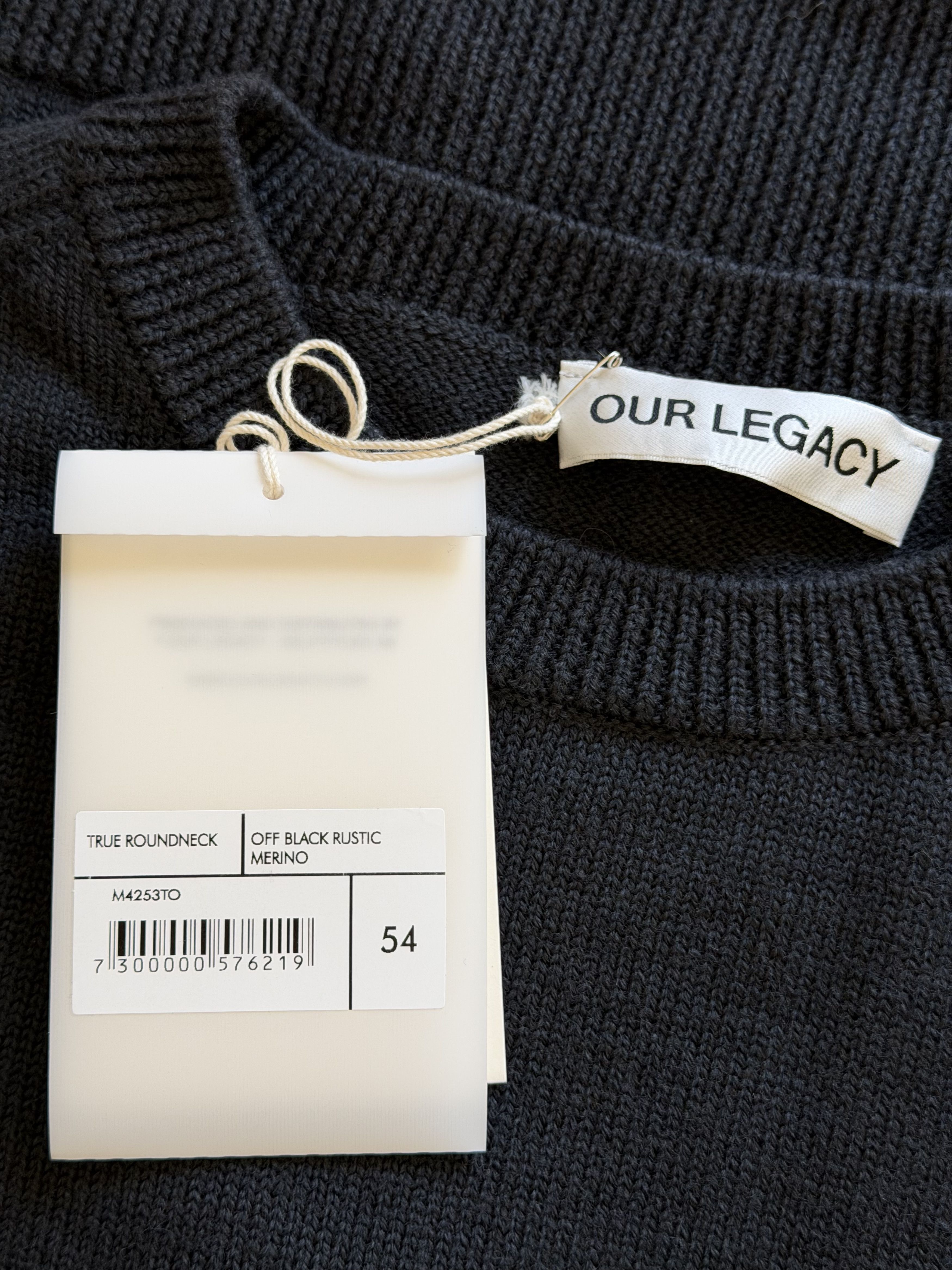 Our Legacy Our Legacy True Roundneck Sweater in Off Black Rustic Merino Size US XXL / EU 58 / 5 - 8 Thumbnail
