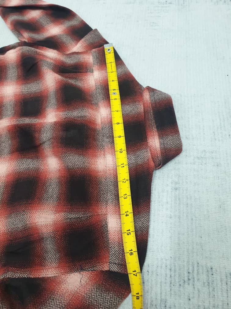 Japanese Brand 💥Collective red checkered flannel shadow shirt Size US M / EU 48-50 / 2 - 7 Thumbnail