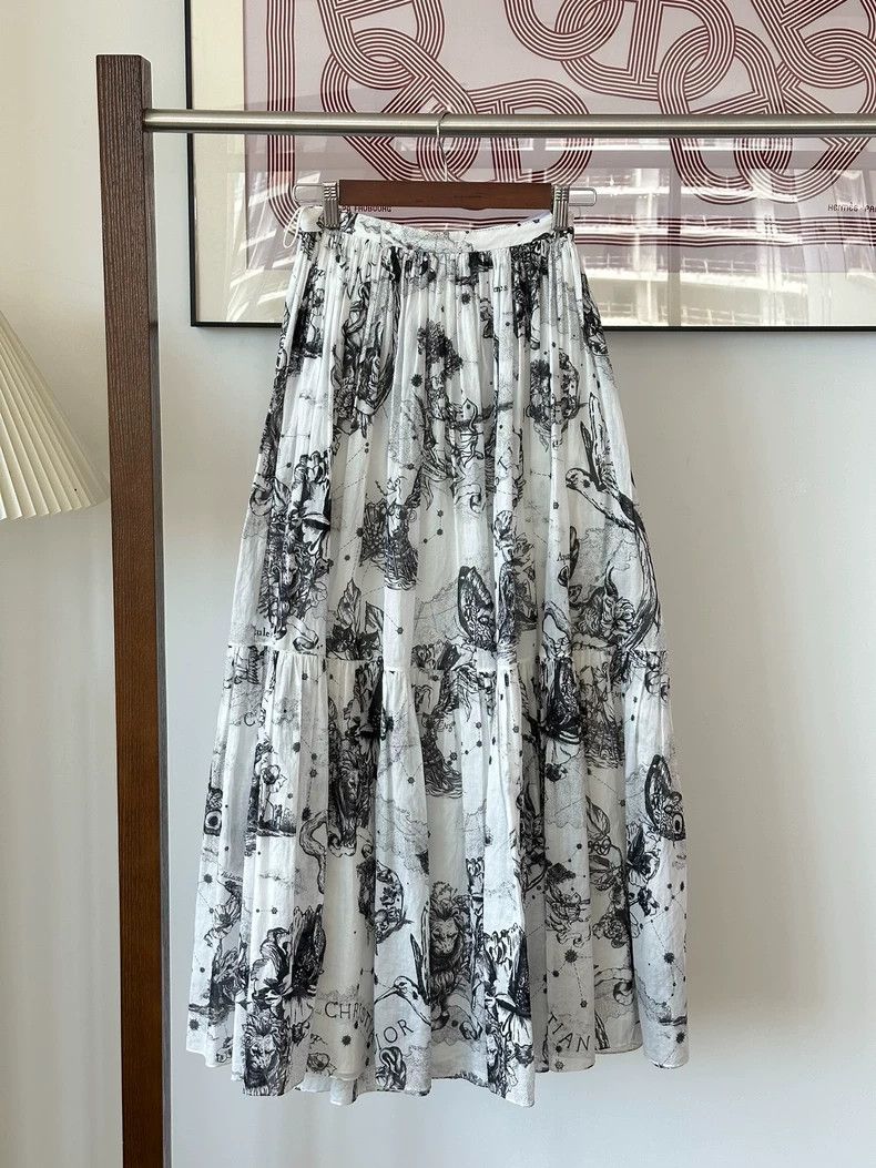 Dior Dior Butterfly floral print skirt Size 24" / US 00 / IT 34 - 1 Thumbnail