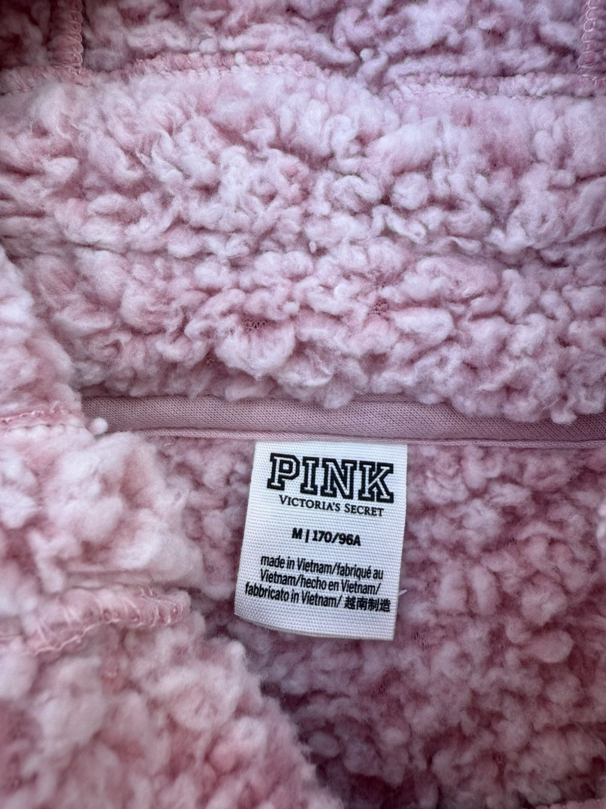 Victoria's Secret Victoria's Secret Pink Pullover Sherpa Funnel Neck Hoodie Size M / US 6-8 / IT 42-44 - 7 Thumbnail