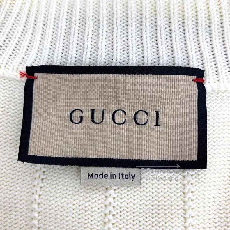 Gucci Gucci Beige logo embroidered cotton V-neck single-breasted Size S / US 4 / IT 40 - 6 Thumbnail