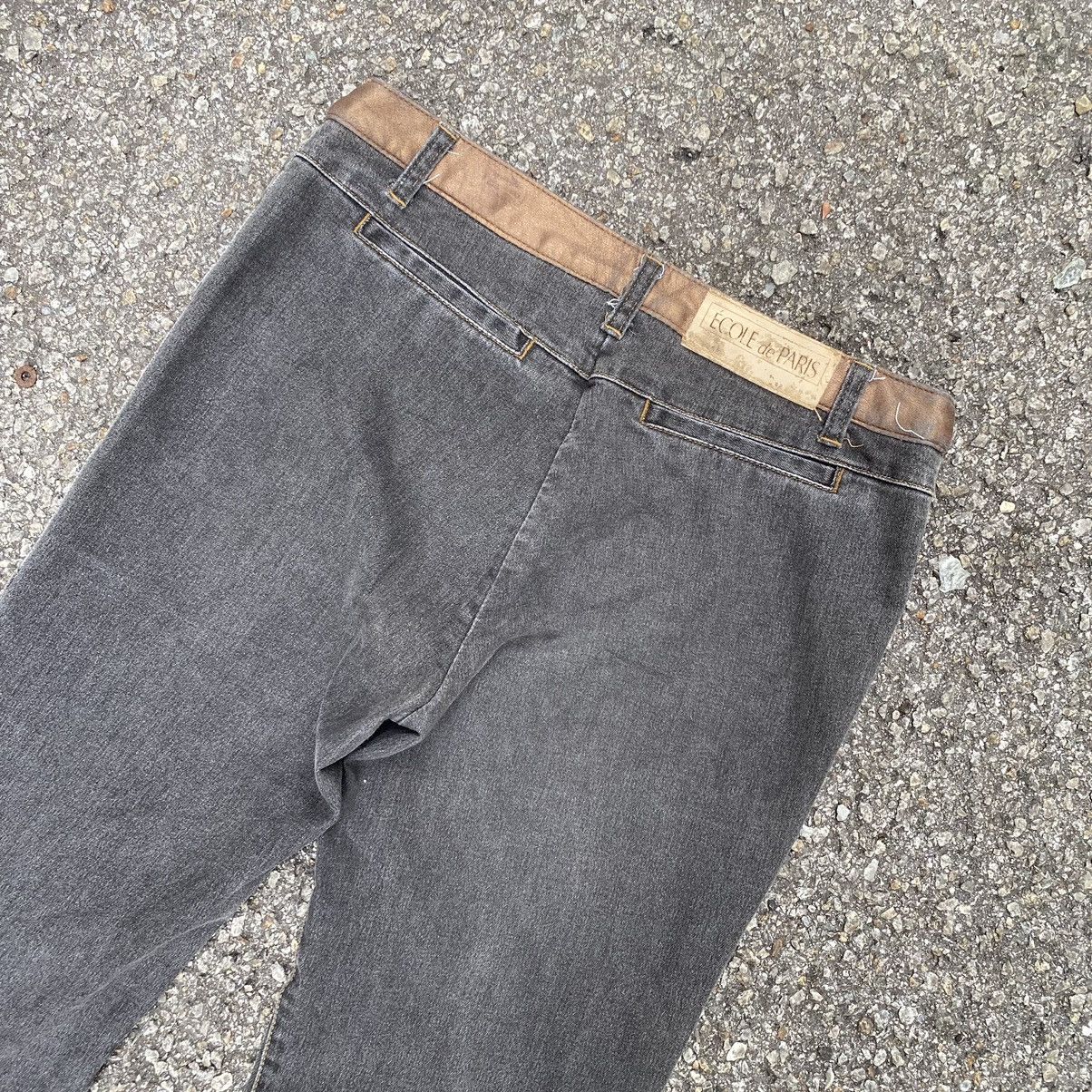 If Six Was Nine Flared Jeans Patchwork by Ecole de Paris Boot Cut Pants Size 28" / US 6 / IT 42 - 9 Thumbnail