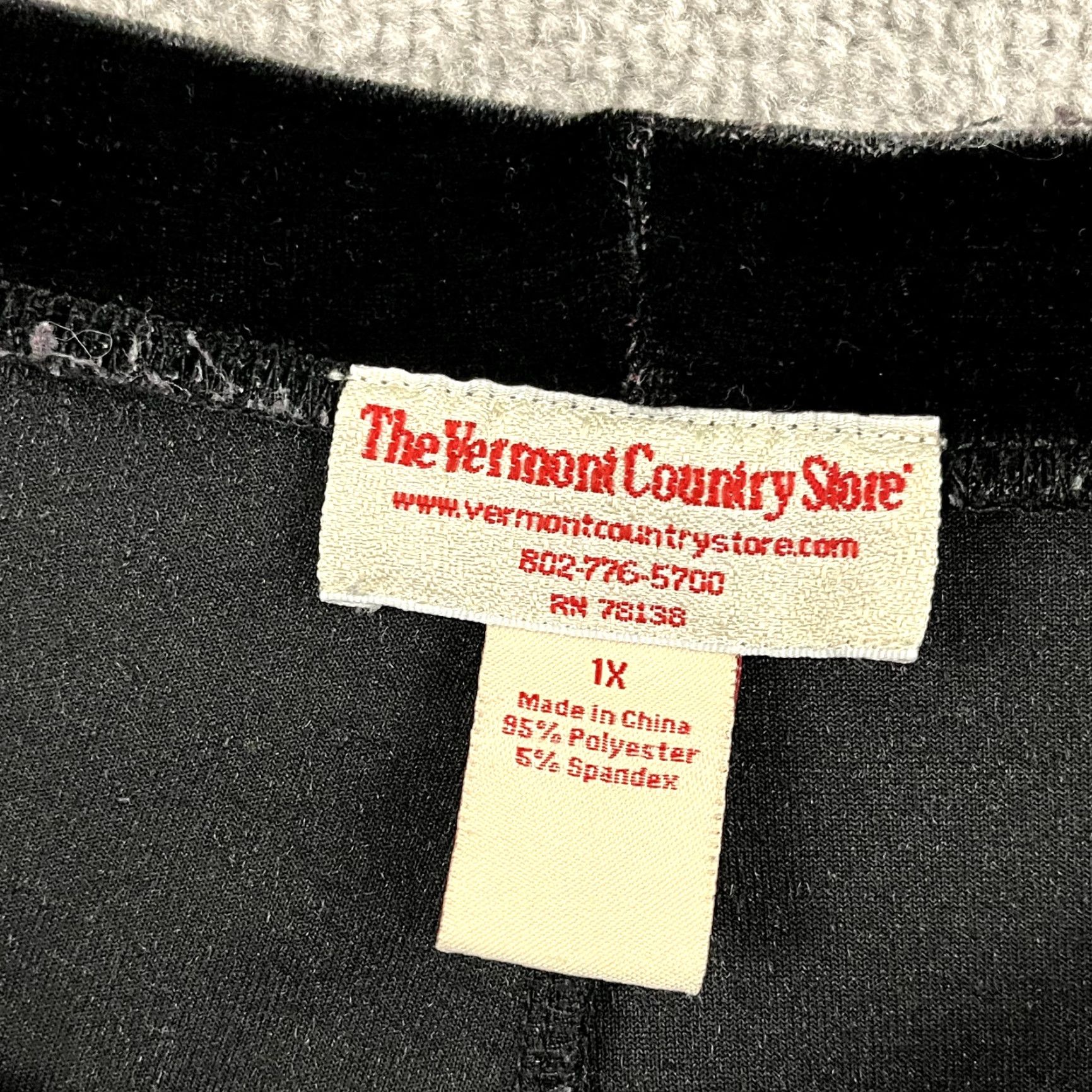 Velvet Vermont Country Store Pants Women 1X Plus Black Velvet High Rise Wide-Leg Lounge Pants Wide-Leg Black Velvet 1X Plus Womens Size 40" / US 18 - 2 Thumbnail