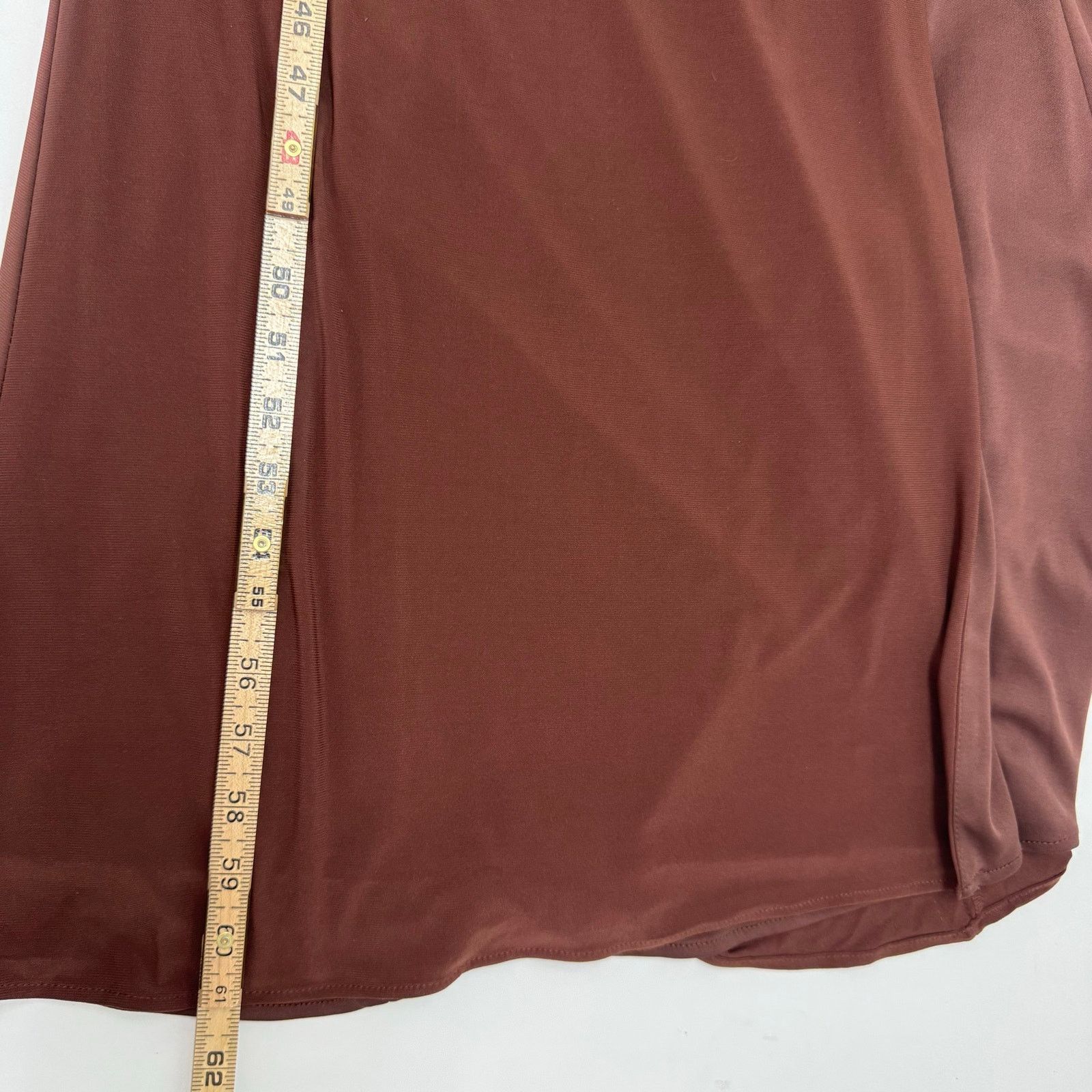 Mac Duggal Mac Duggal Chocolate Long Sleeve Keyhole Draped Jersey Dress Size XS / US 0-2 / IT 36-38 - 7 Thumbnail