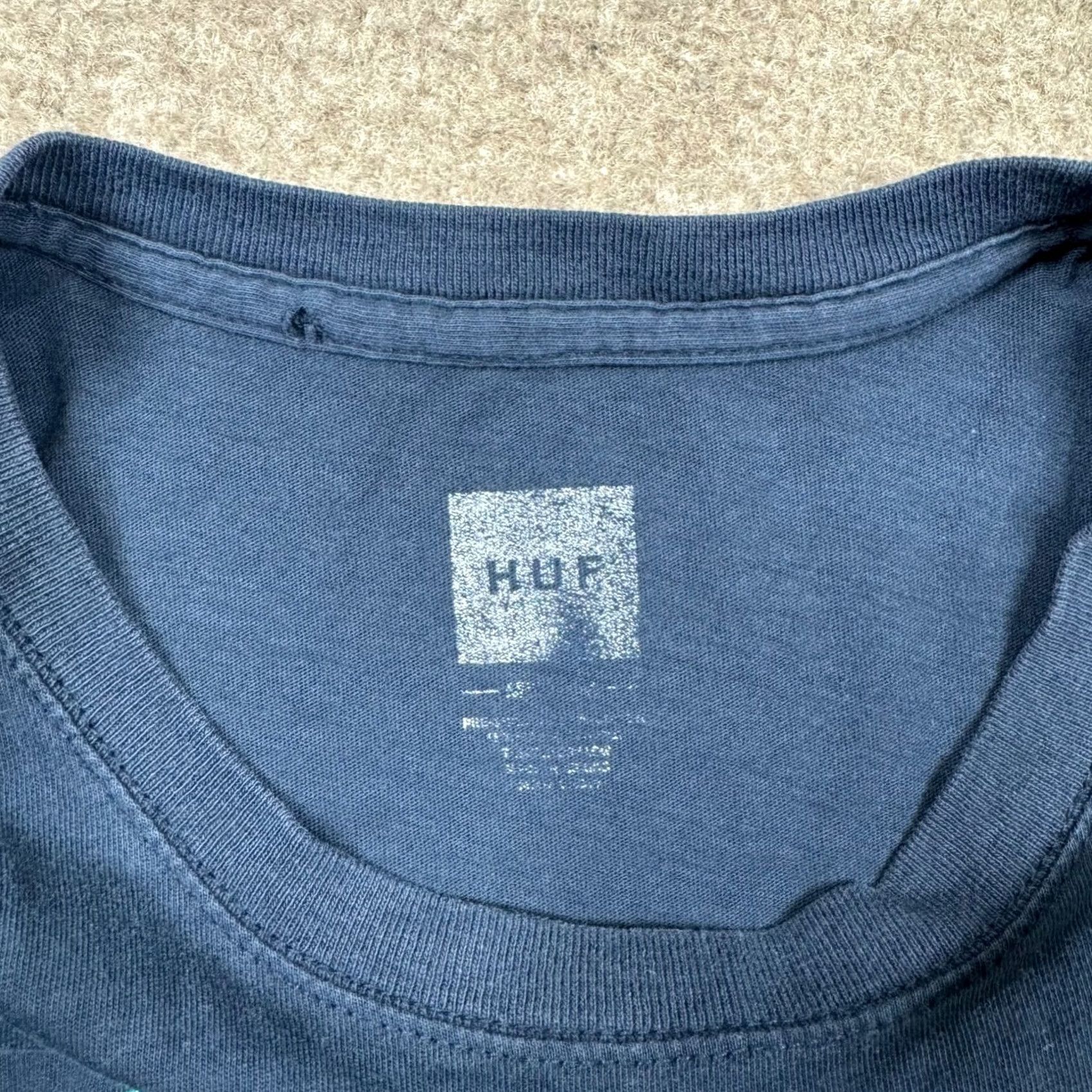 Huf HUF Shirt Men's Size S Blue Short Sleeve Floral Logo Skateboarding Size US S / EU 44-46 / 1 - 2 Thumbnail