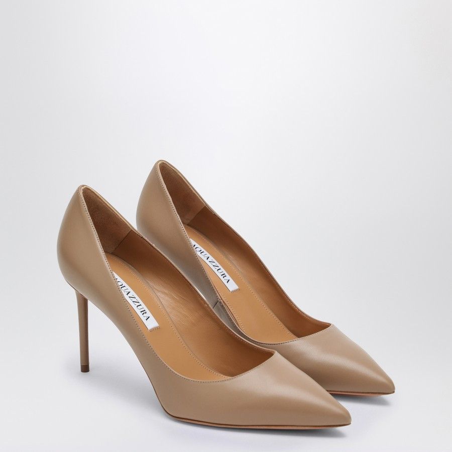 Aquazzura o1d2blof0824 Leather Décolleté in Beige Size US 11 / IT 41 - 2 Thumbnail