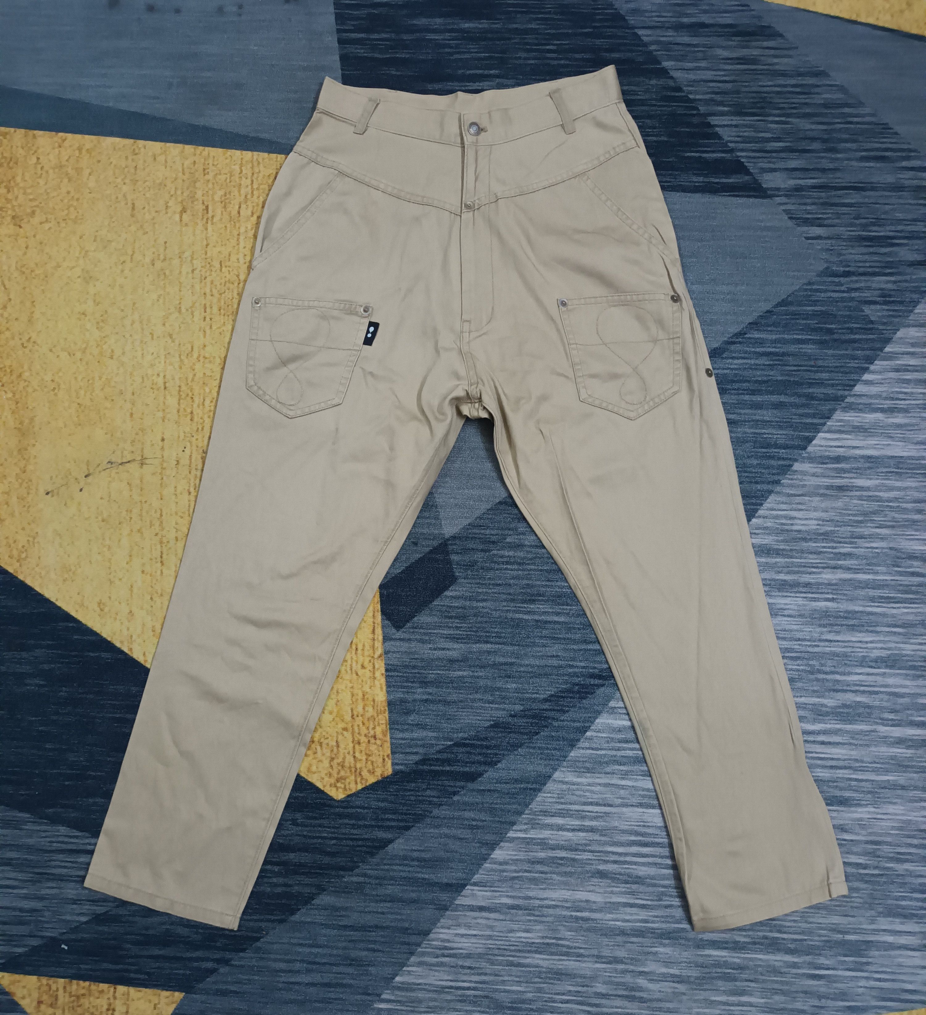 image of Archival Clothing x Issey Miyake Mercibeaucoup By Issey Miyake Hakama Pants in Beige, Women's (Size