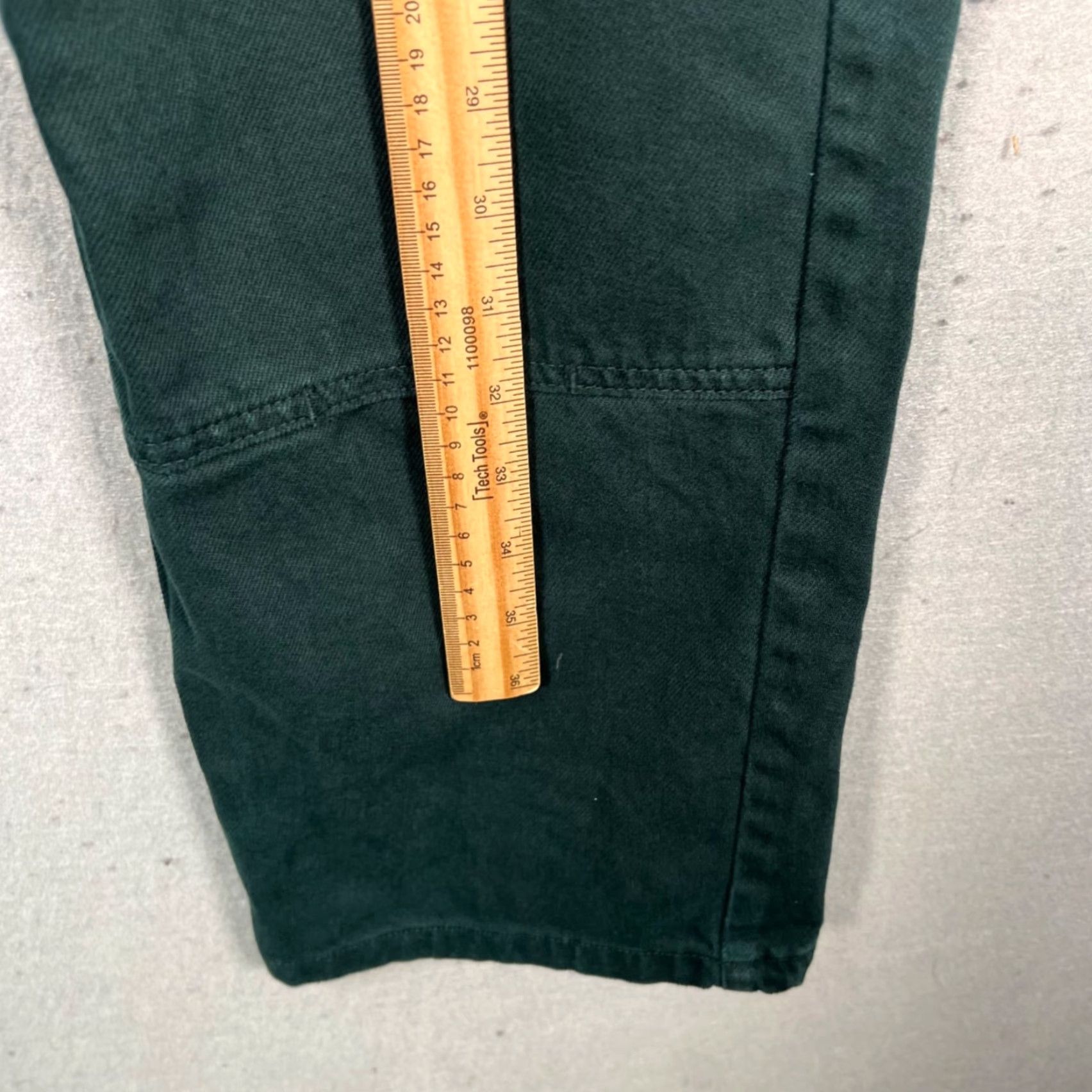 Vintage Hockey Mens Size 32 Green Carpenter Pants - 100% Cotton Workwear Straight Leg, Flat Front, Inseam 30, Vintage/Used, Mens Size US 32 / EU 48 - 7 Thumbnail