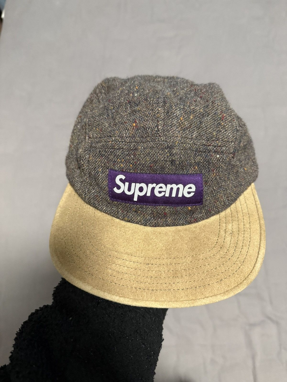 Supreme Supreme fw13 Donegal Wool W Suede Visor Camp Cap grey purple Size ONE SIZE - 2 Thumbnail