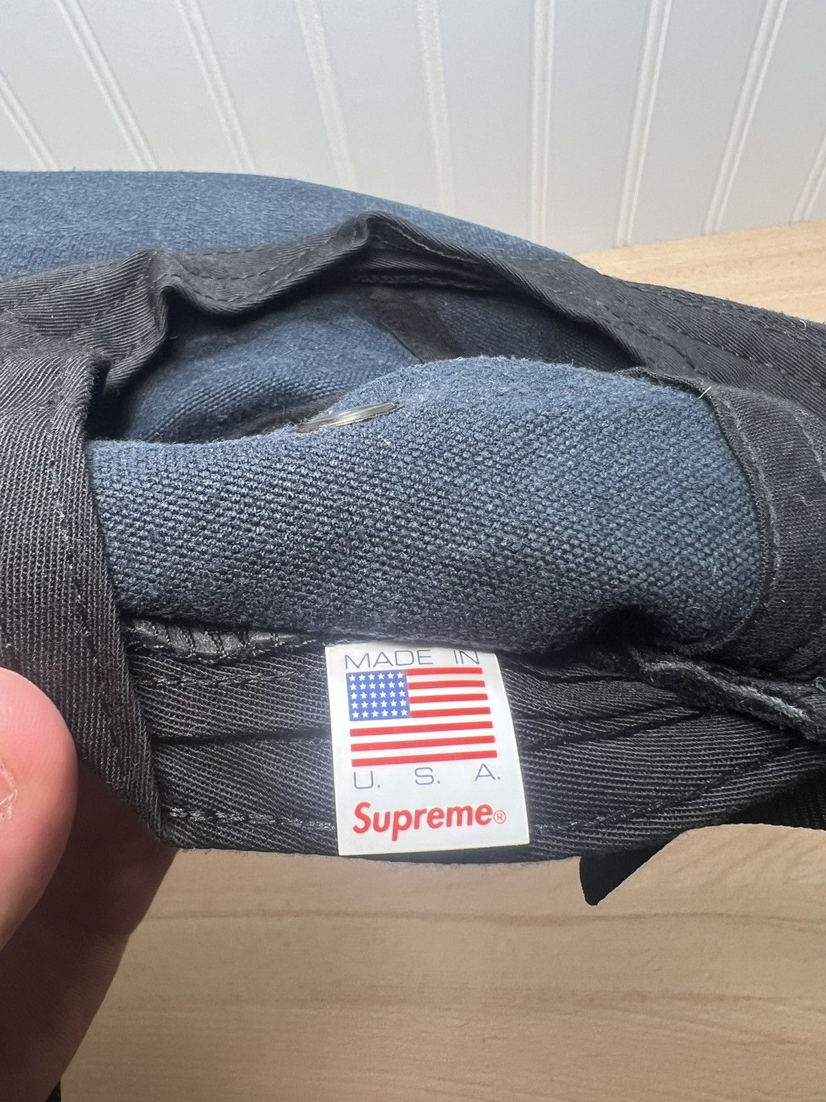 Designer × Supreme × Vintage Navy Supreme Canvas Camp Cap Size ONE SIZE - 7 Thumbnail