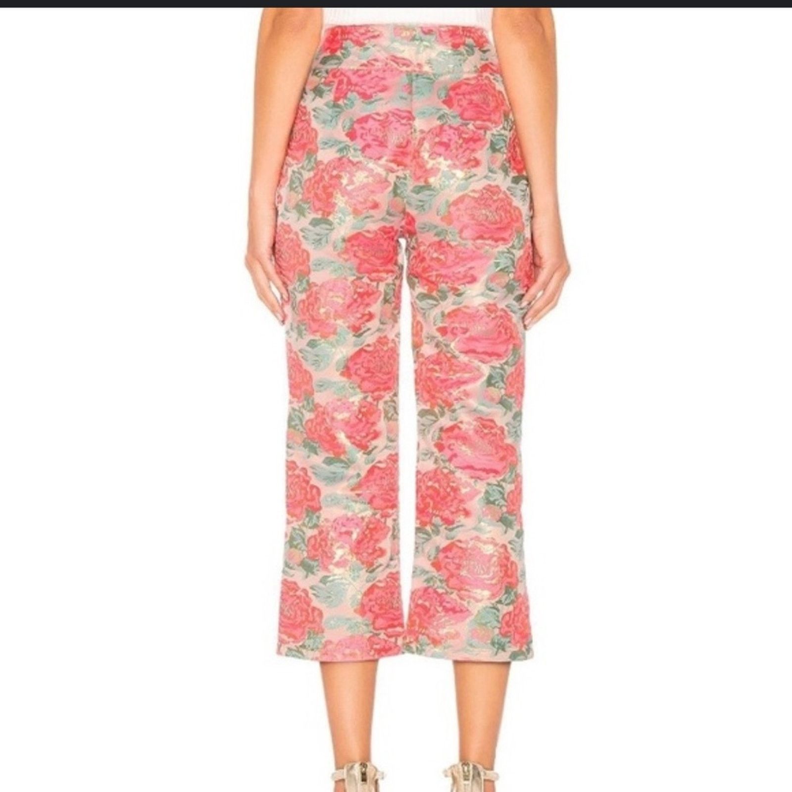 For Love & Lemons For Love & Lemons Brocade Jackpot Pants - Size M Size 27" / US 4 / IT 40 - 3 Thumbnail
