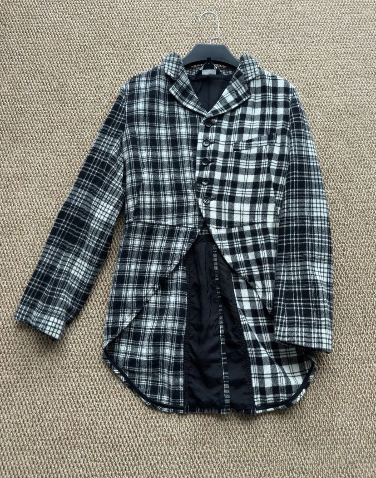 Comme des Garcons COMME des GARÇONS Black-White Check Deconstructed Jacket K23 Size US XS / EU 42 / 0 - 1 Thumbnail