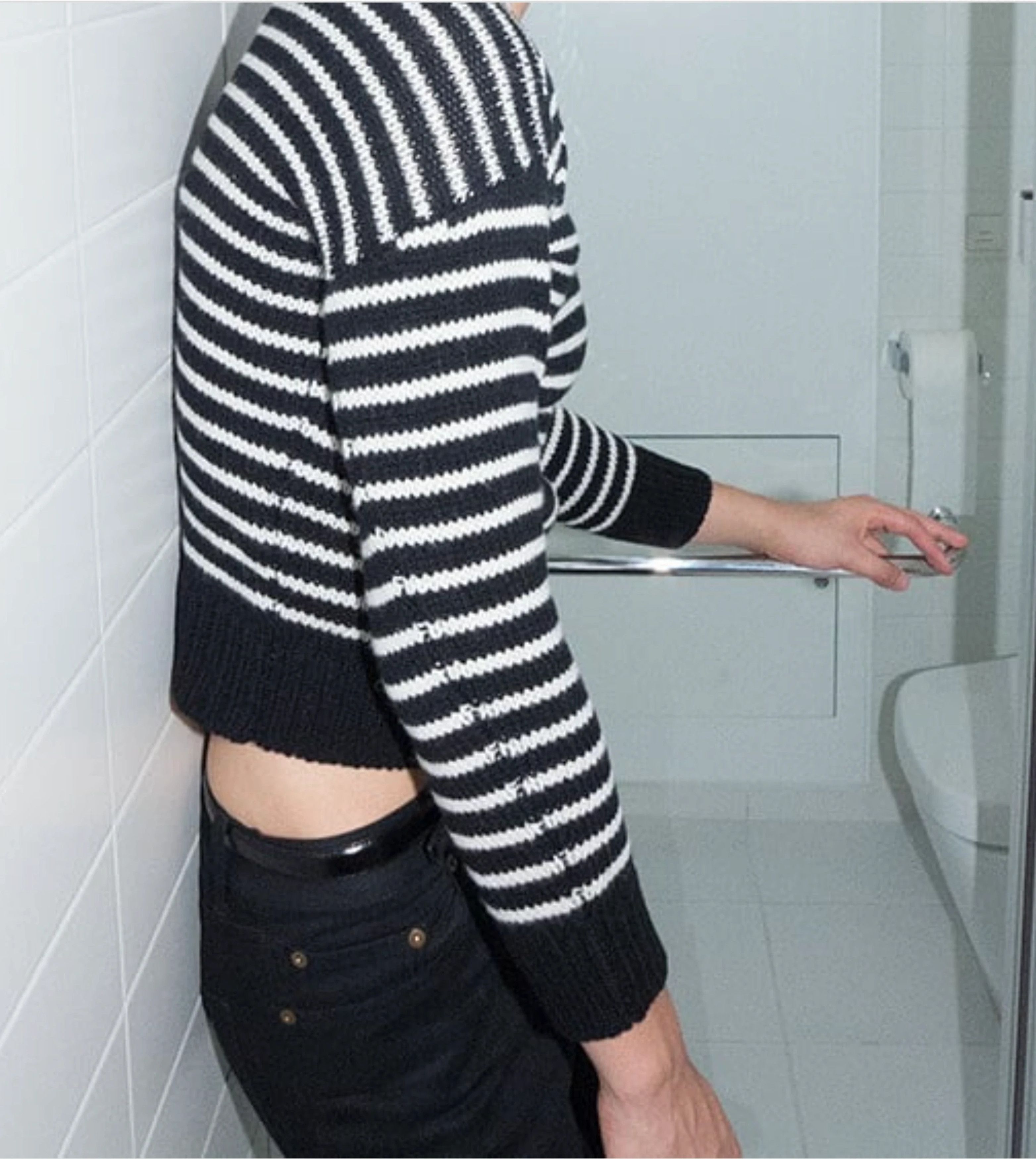 Hedi Slimane × Saint Laurent Paris NEW AW15 PARIS SESSIONS FRENCH BRETON STRIPED WOOL SWEATER Size US L / EU 52-54 / 3 - 1 Thumbnail
