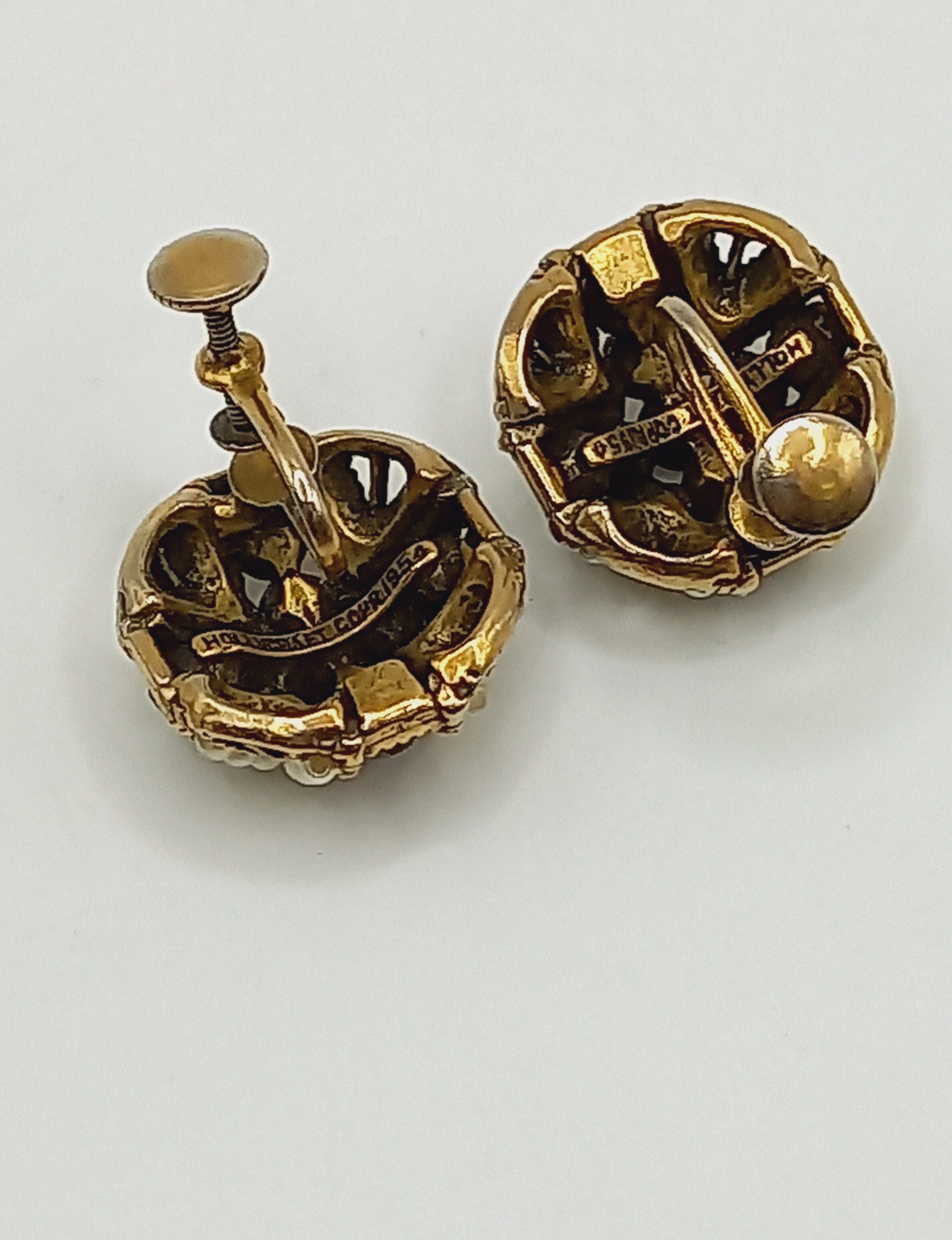 Other Vintage 1954 Hollycraft Clip On Earrings Size ONE SIZE - 7 Thumbnail