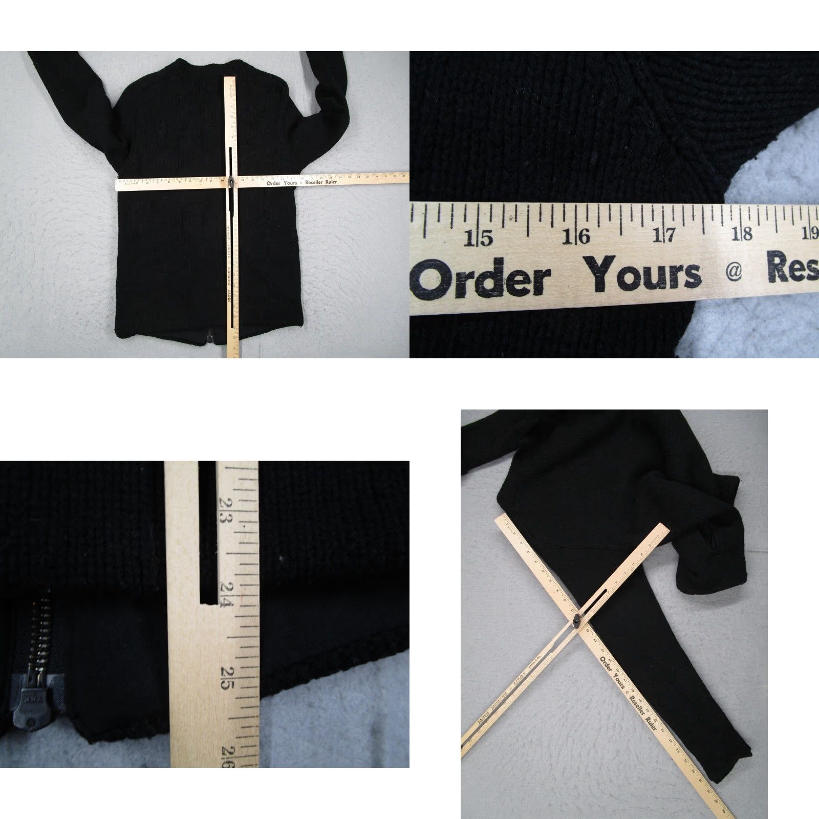 ATM Anthony Thomas Melillo ATM Anthony Thomas Melillo Sweater Womens Small Black Merino Wool Full Zip Knit Size S / US 4 / IT 40 - 8 Thumbnail