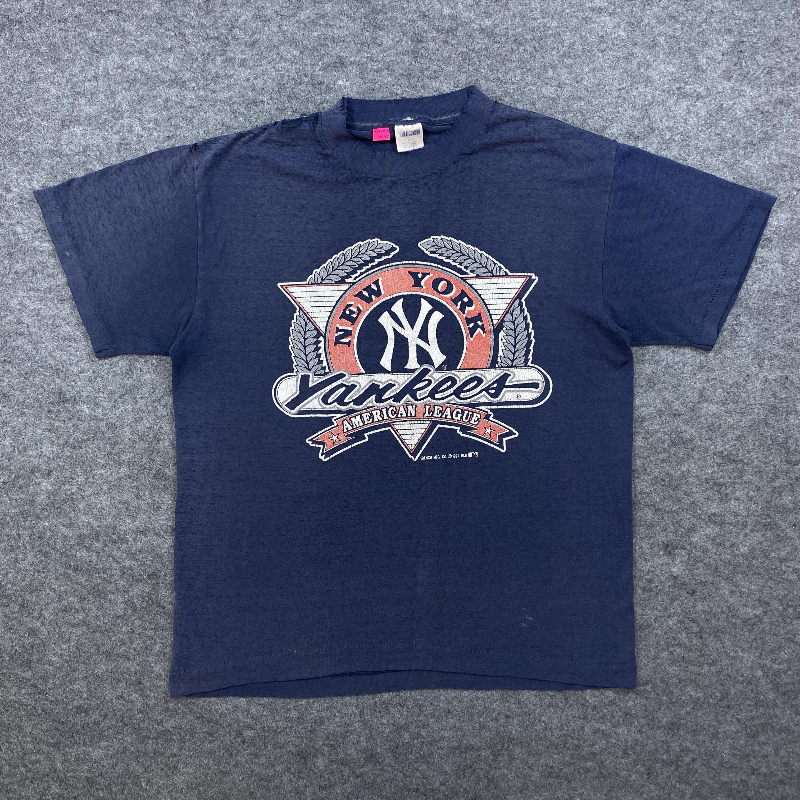 vintage distressed New york yankees tshirt-N047