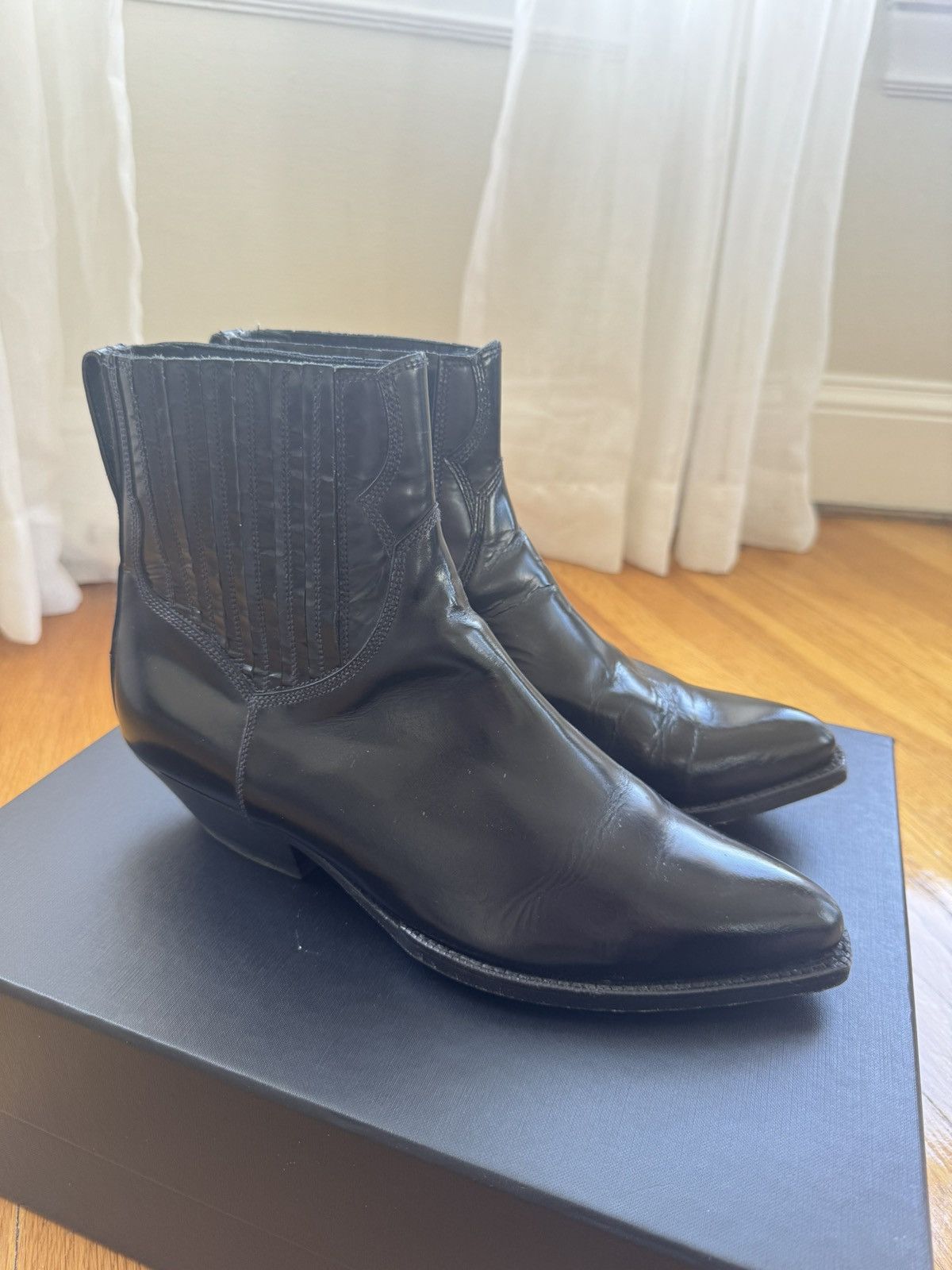 Hedi Slimane × Saint Laurent Paris Saint Laurent santiag fw14 boots Size US 7.5 / EU 40-41 - 4 Thumbnail