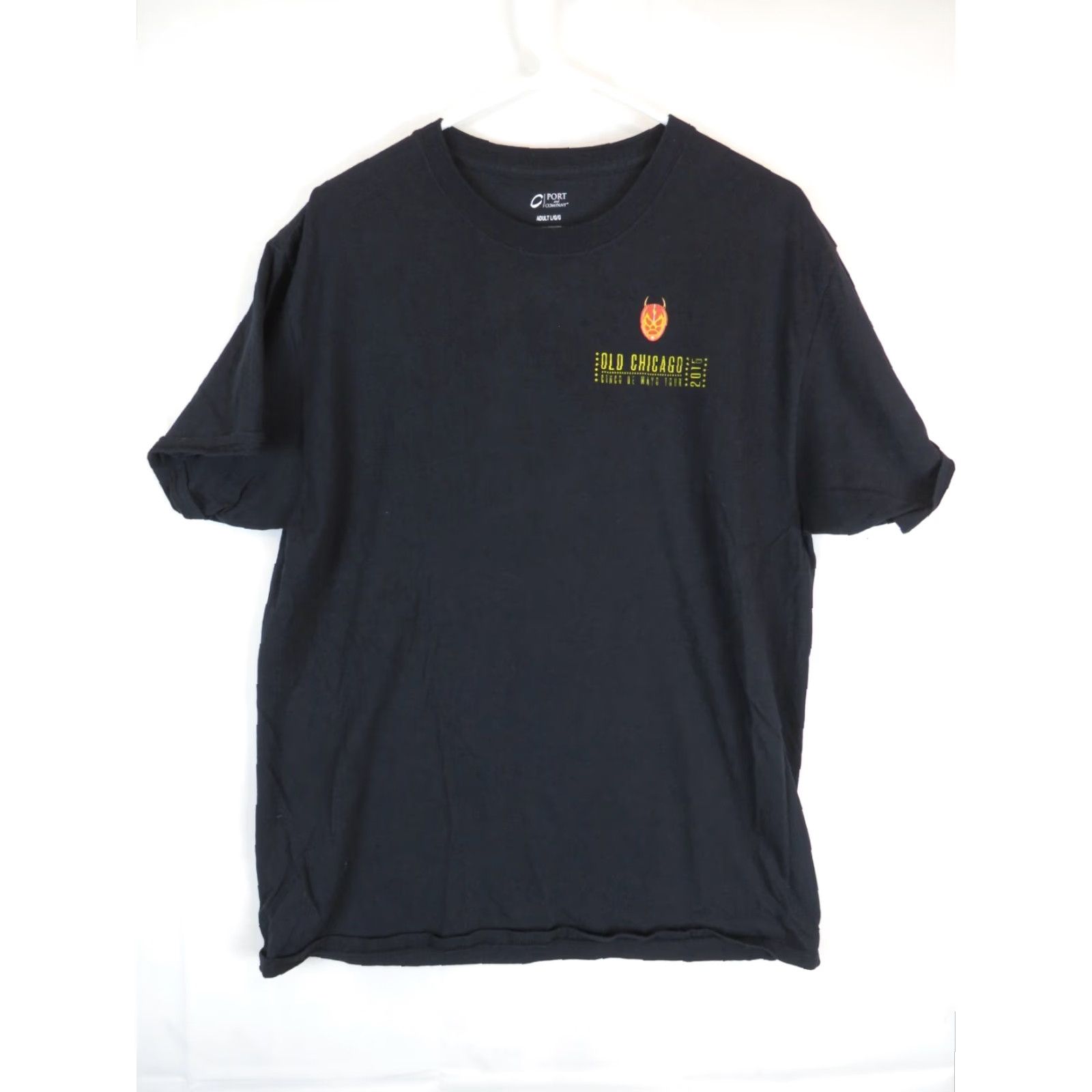 Gildan VINTAGE Old Chicago Cinco de Mayo Beer Mini Tour 2015 Black T-Shirt Tee L Men Regular Cotton Gildan Short Sleeve Round Neck Beer Theme Clothes? Size US L / EU 52-54 / 3 - 3 Thumbnail