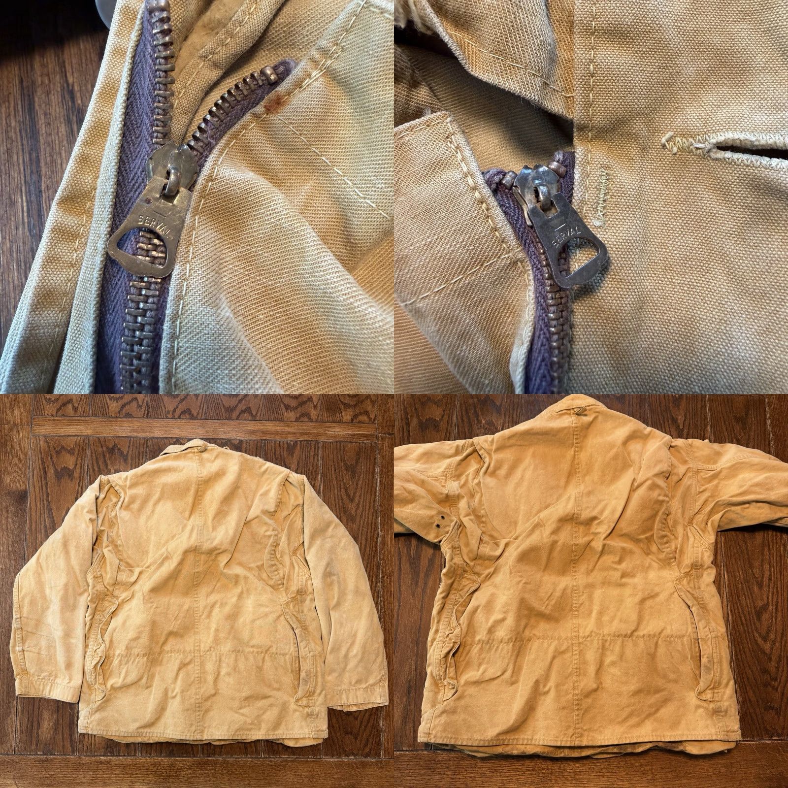 Vintage VINTAGE Red Head Canvas Hunting Jacket Game Pouch BONE DRY Large Coat 1930s 30s Beige Mens Jacket Size US L / EU 52-54 / 3 - 9 Thumbnail