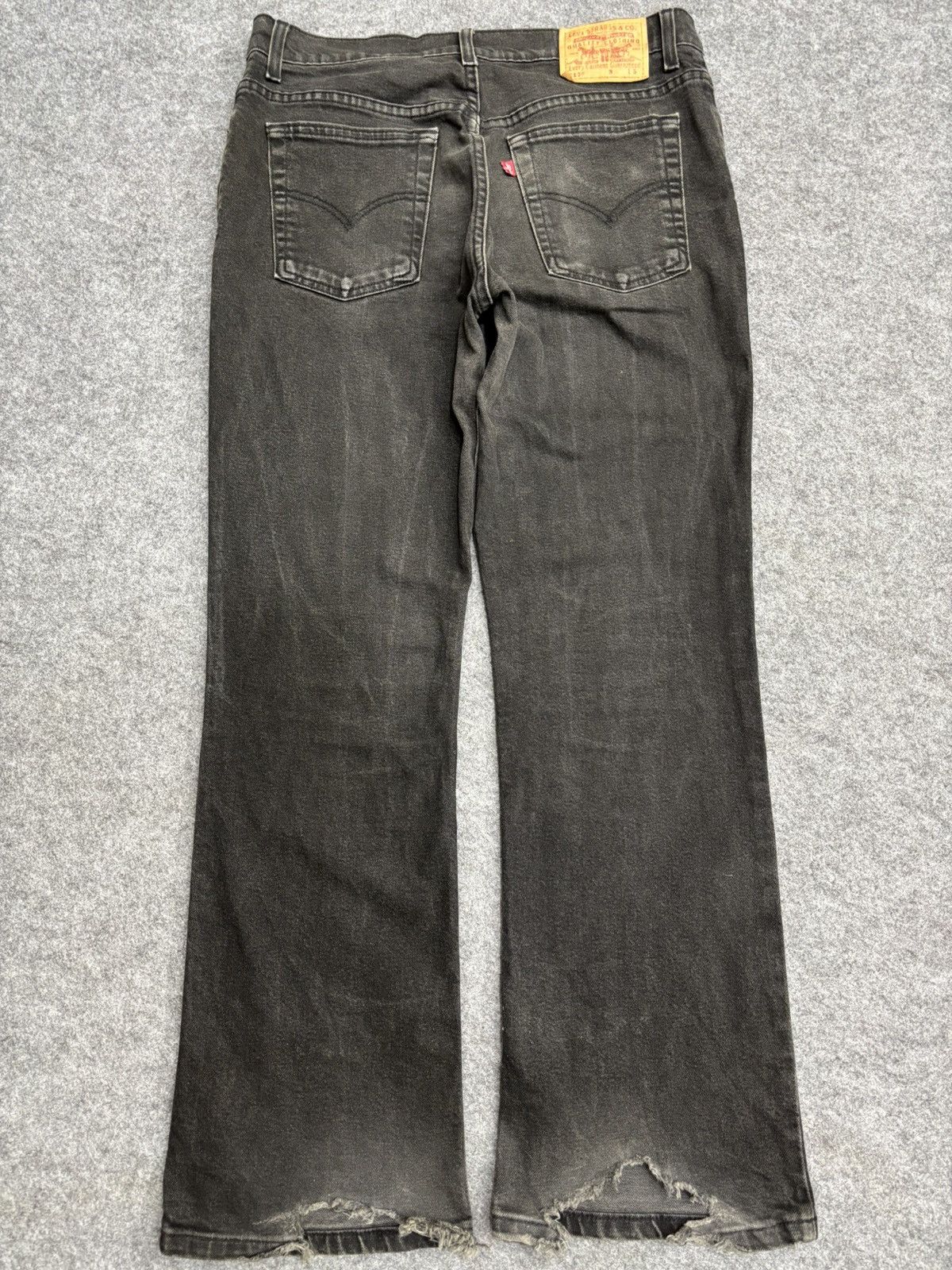 Levi's 💥Vintage Flare💥Levis 517 Flare Superblack Denim F609 Size US 32 / EU 48 - 19 Thumbnail