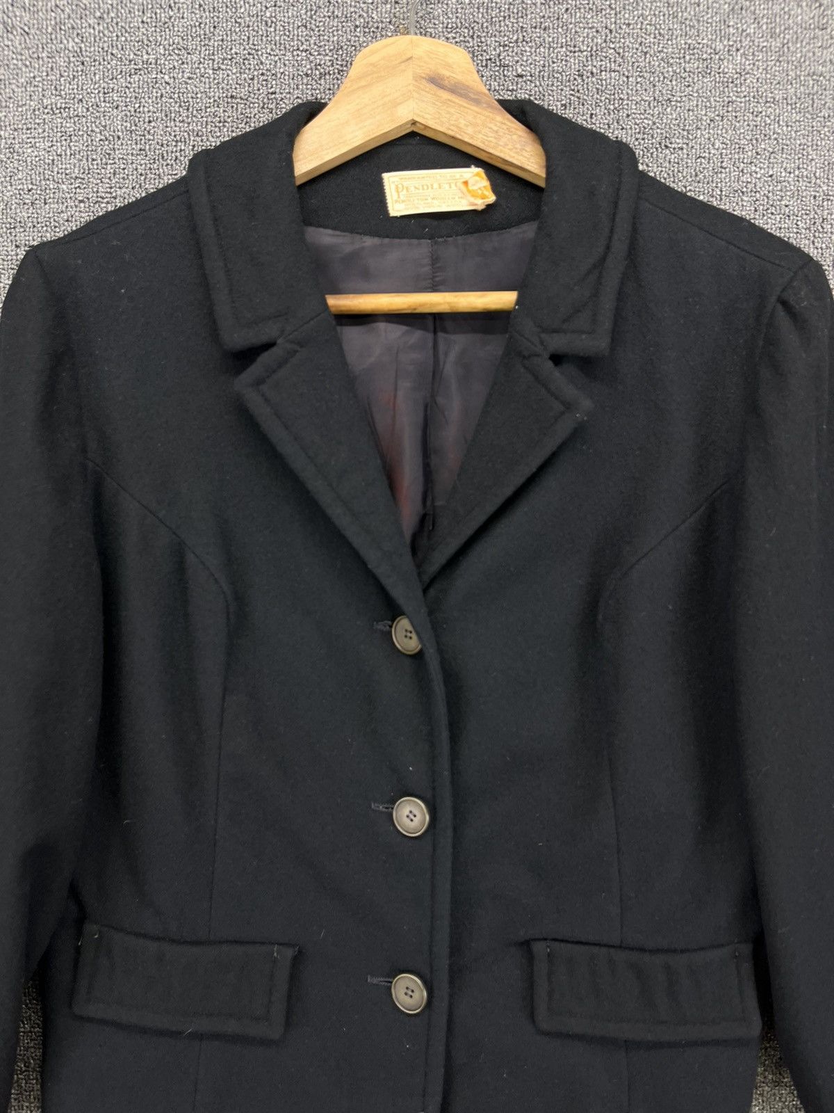 Pendleton Vintage Pendleton Black Rare Wool Coat Jacket Size XL / US 12-14 / IT 48-50 - 4 Thumbnail