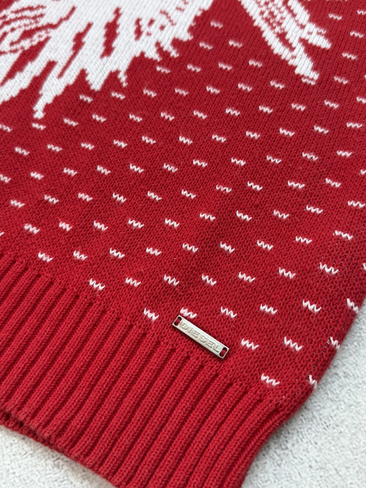 Diesel Diesel Venice Rare Sweater Men’s Pullover Eagle Red White Size US M / EU 48-50 / 2 - 6 Thumbnail