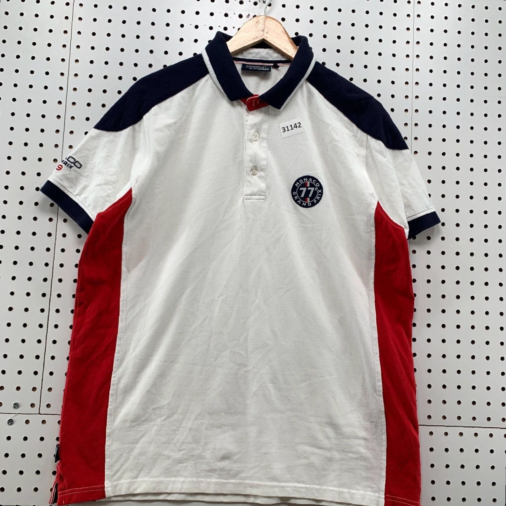 Vintage VINTAGE Automobile Club de Monaco Polo Shirt Men Large White Cars 2019 Grand Prix Size US L / EU 52-54 / 3 - 7 Thumbnail